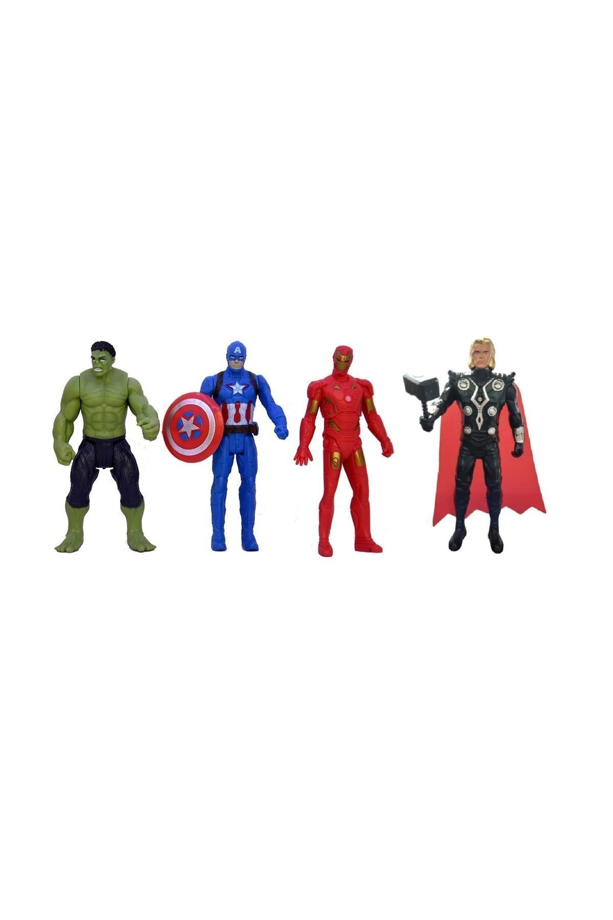 AVENGERS 2 Oyuncak 4'lü Süper Kahraman Figürleri Hulk Kaptan Amerika Iron Man Thor