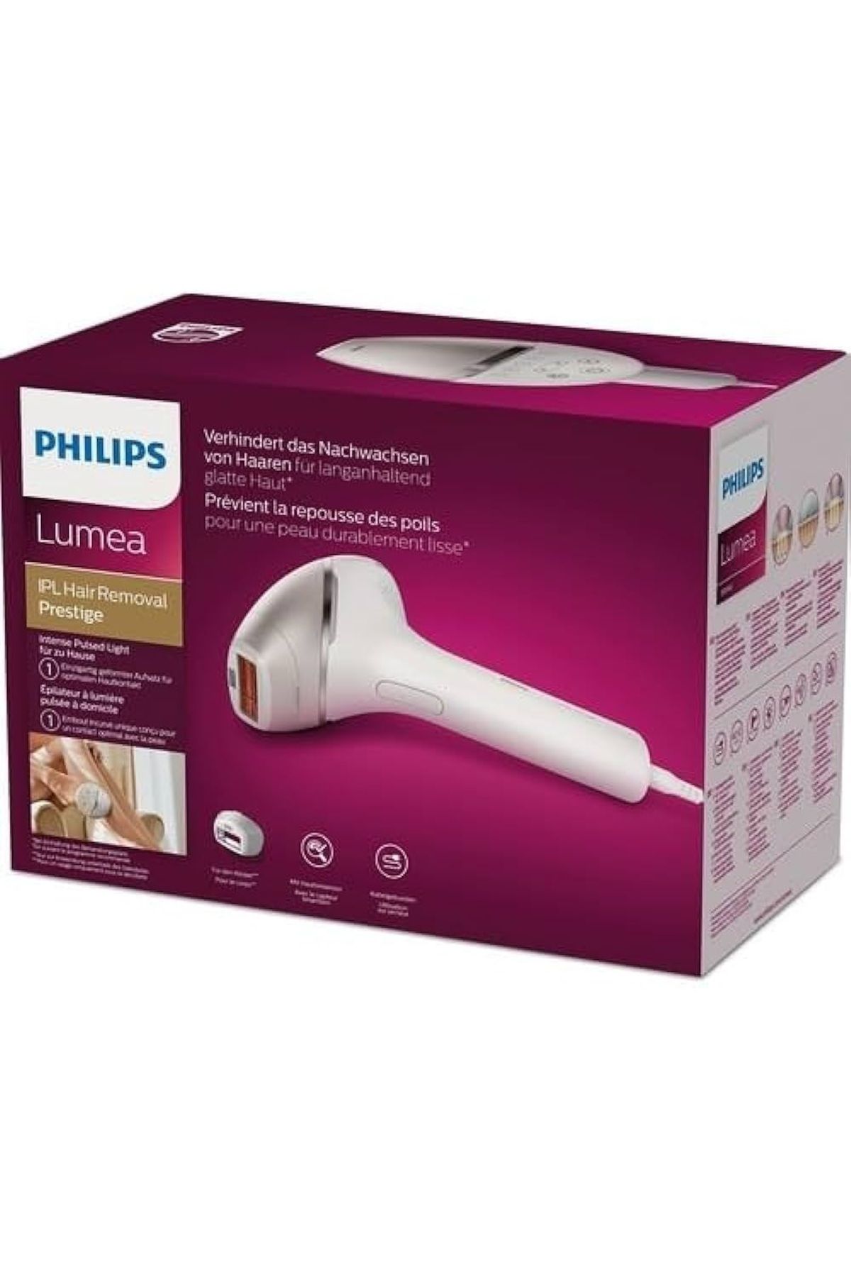 Philips +400.000 Atım Özelliğine Sahip Lumea 8 Serisi IPL Lazer Tüy Alma Cihazı, Kablolu