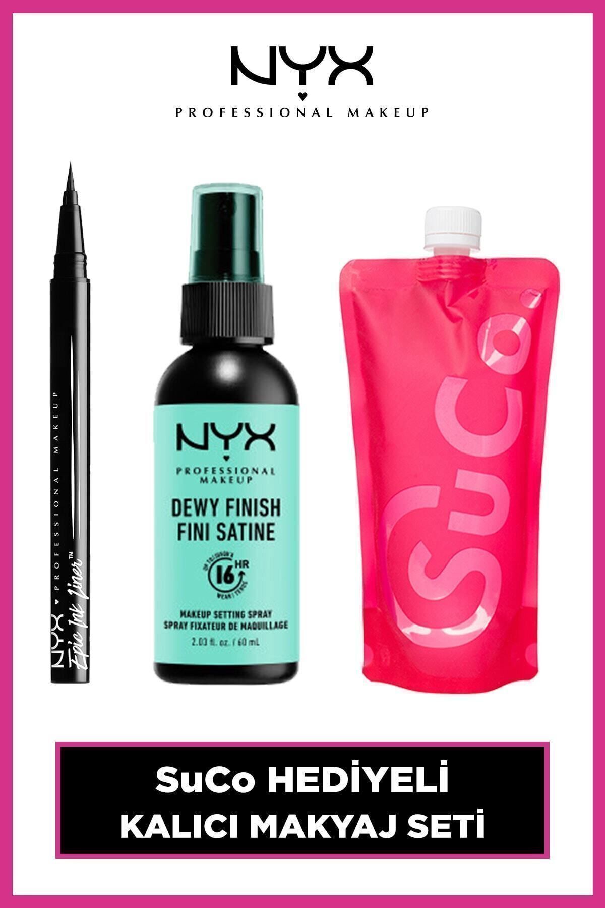 NYX Professional Makeup Epic Ink Siyah Eyeliner & Makeup Setting Spray Dewy &suco Matara
