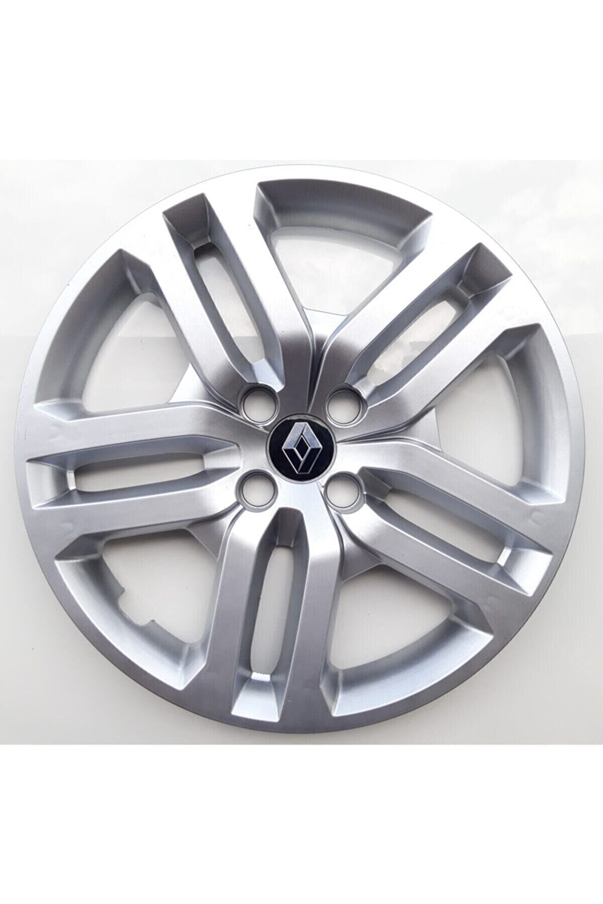 General Brands 16'' Inch Renault Clio 4 Compatible Unbreakable Wheel Cover 4 Pieces - Unbreakable Flexible - Emblem Gift