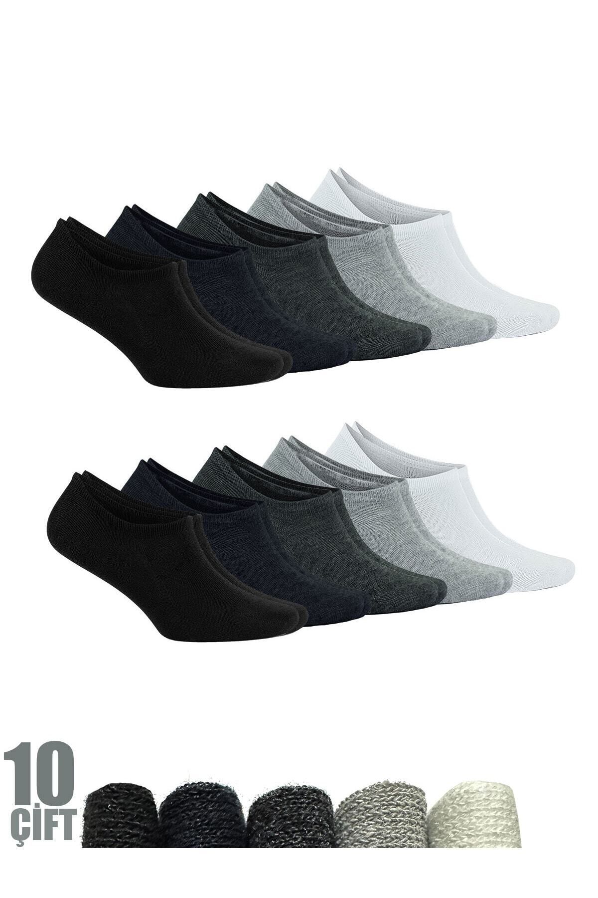 TEET Patik Sneaker Pamuklu Erkek Çorap 10 Çift 40-45 Numara