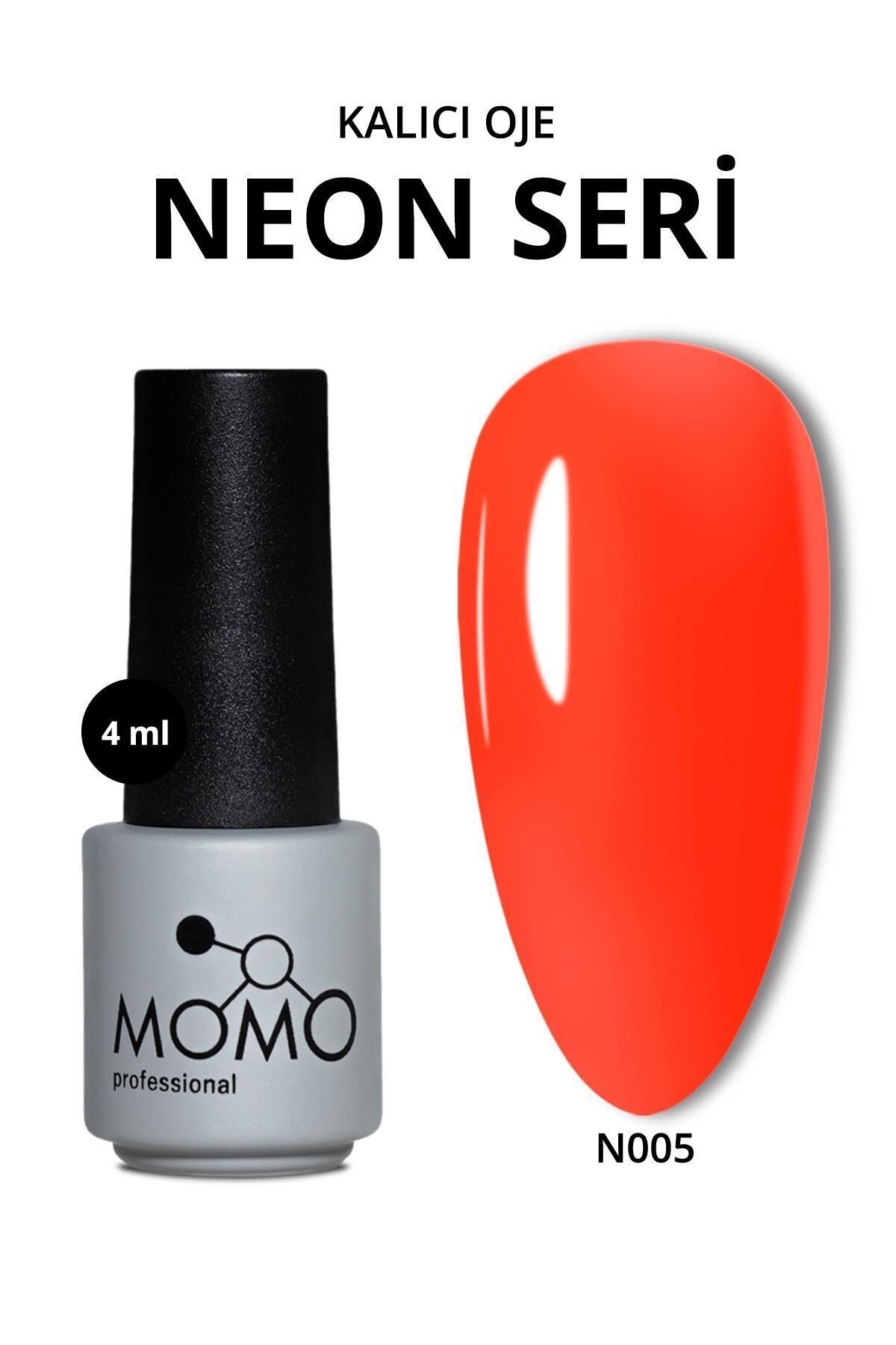 MOMO professional Kalıcı Oje N005, Neon Nar Çiçeği, 4 ml