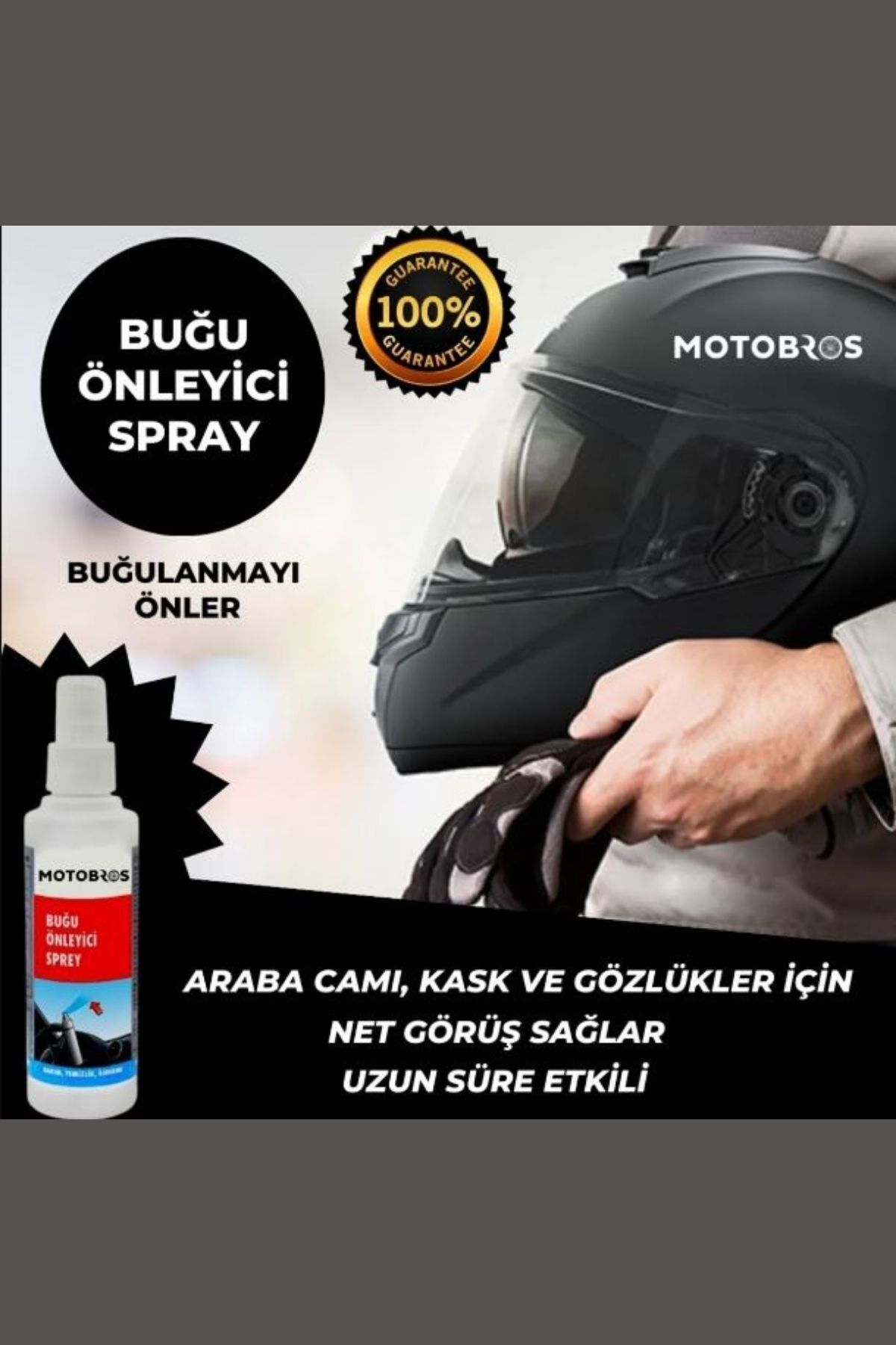 Motobros Araba - Kask Ve Gözlük Buğu Önleyici Premium Sprey