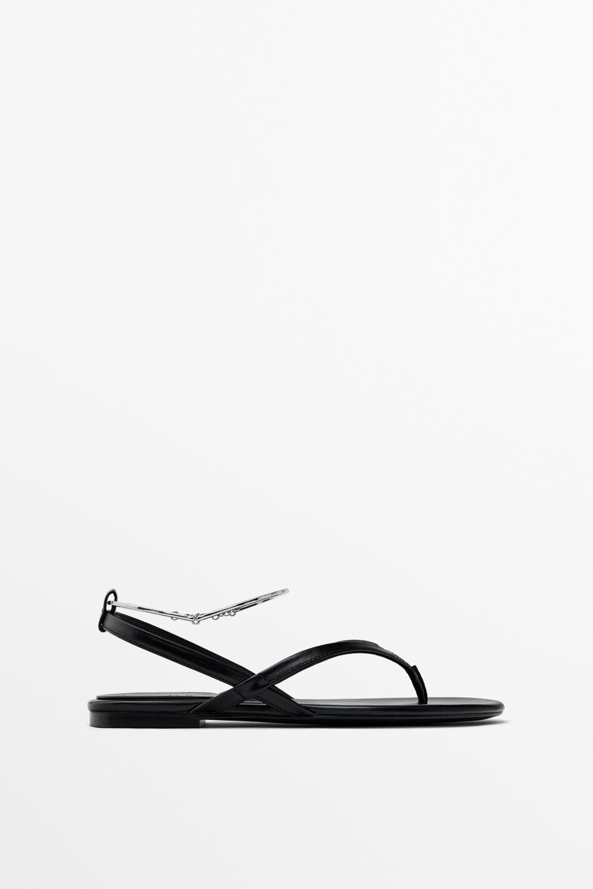 Massimo Dutti Bilek bantlı düz sandalet