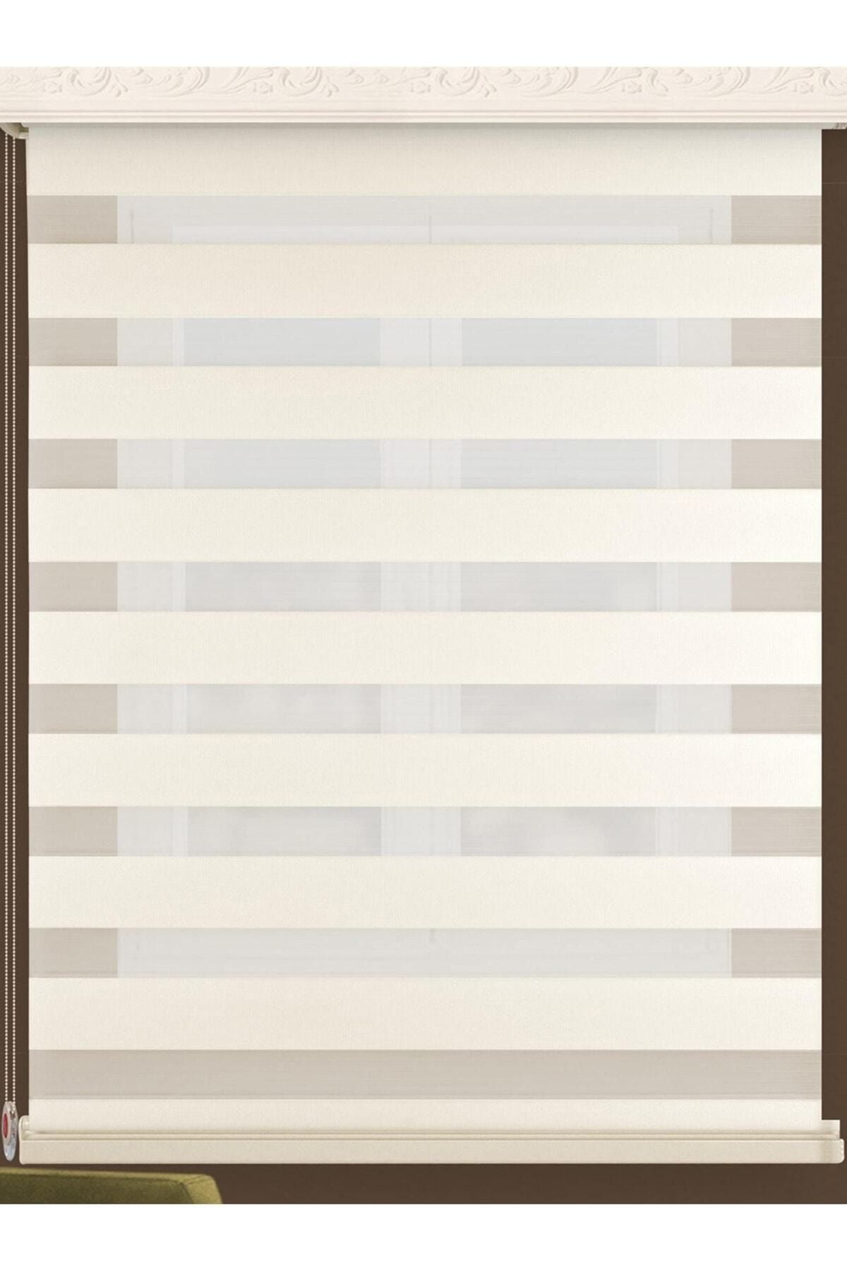 Naza Zebra Perde 90x200 Cm Sdney Krem Modern Perde