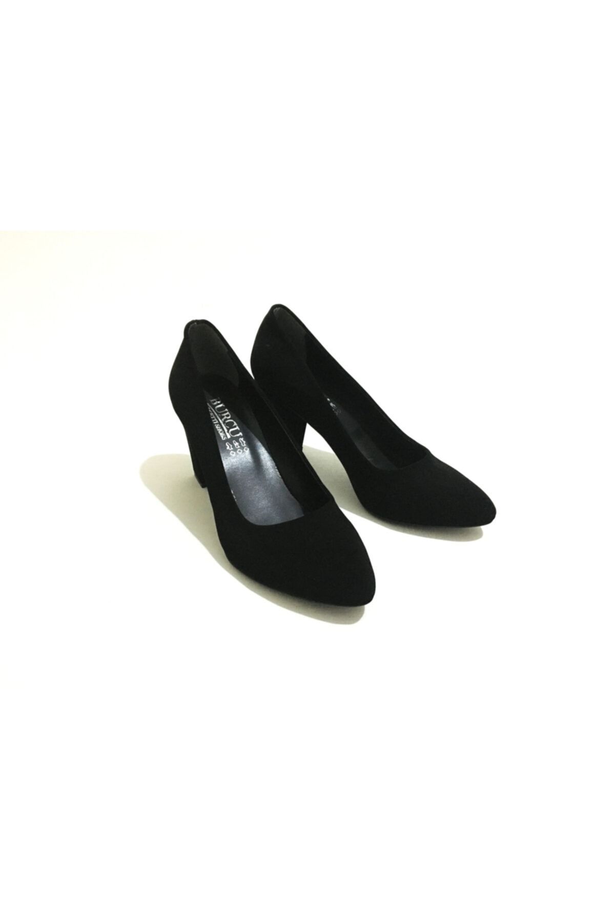 Erdem Kadın Kalın Topuklu Günlük Rahat Ayakkabı - Siyah Süet Model