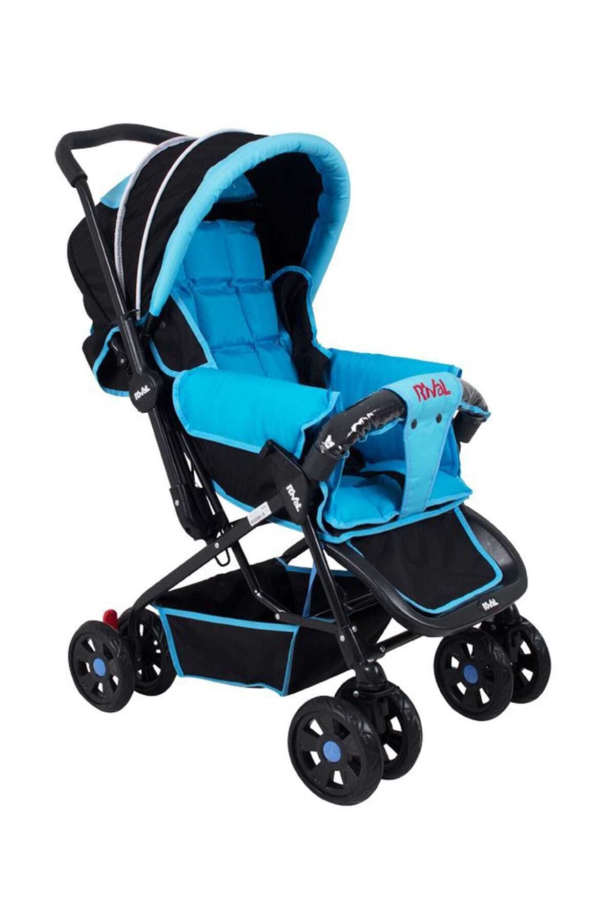 Rival Rv102 Lucıdo Çift Yönlü Bebek Arabası Mavi Siyah