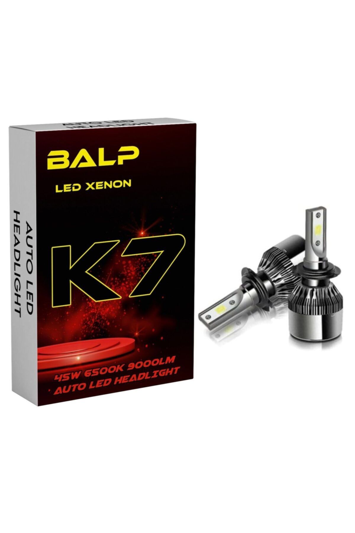 BALP K7 Beyaz Renk Led Zenon H4 Uzun Kısa Led Xenon 45w 9000lm Far Ampülü Şimşek Etkili