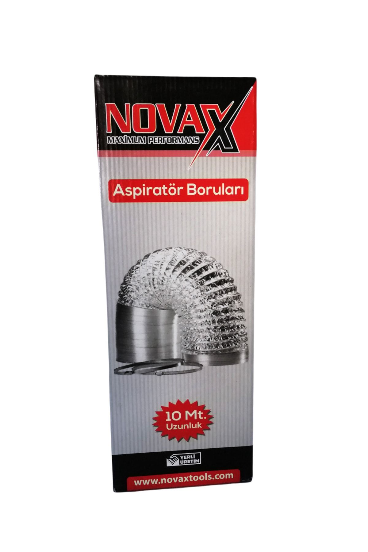 Novax 10 Metre Aspiratör Borusu / Alüminyum Telli