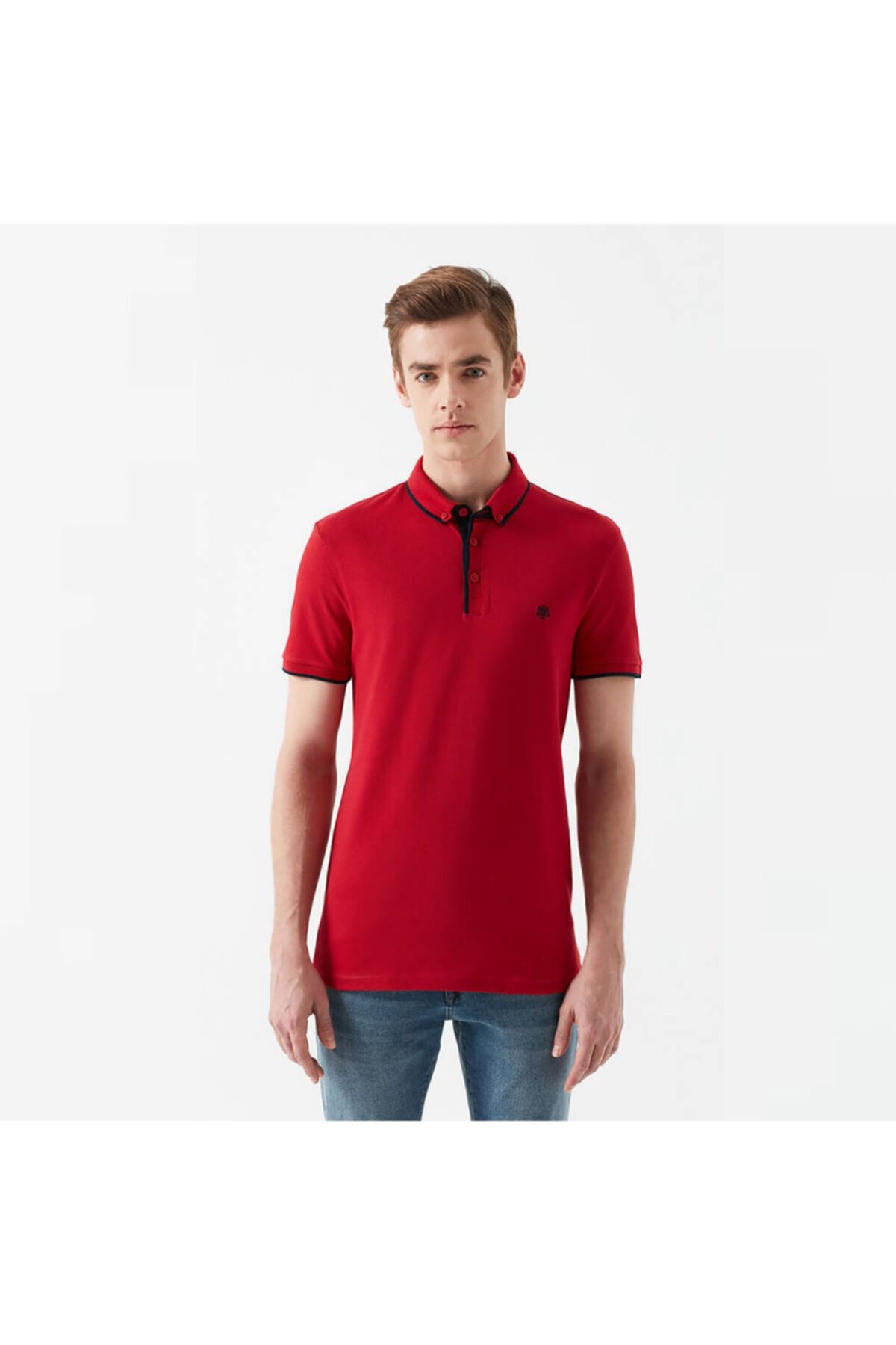 Mavi Erkek Kırmızı Polo Tişört (062373-28441)
