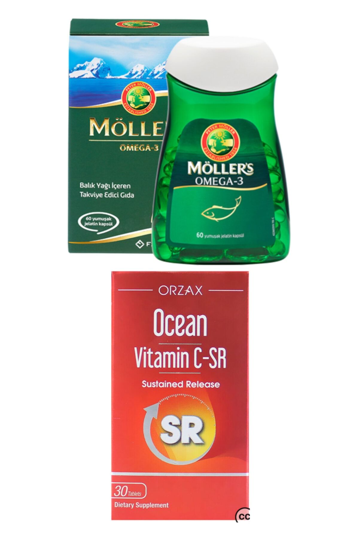 Mollers Omega 3 60 Kapsül Ve Ocean Vitamin C-sr 30 Tablet