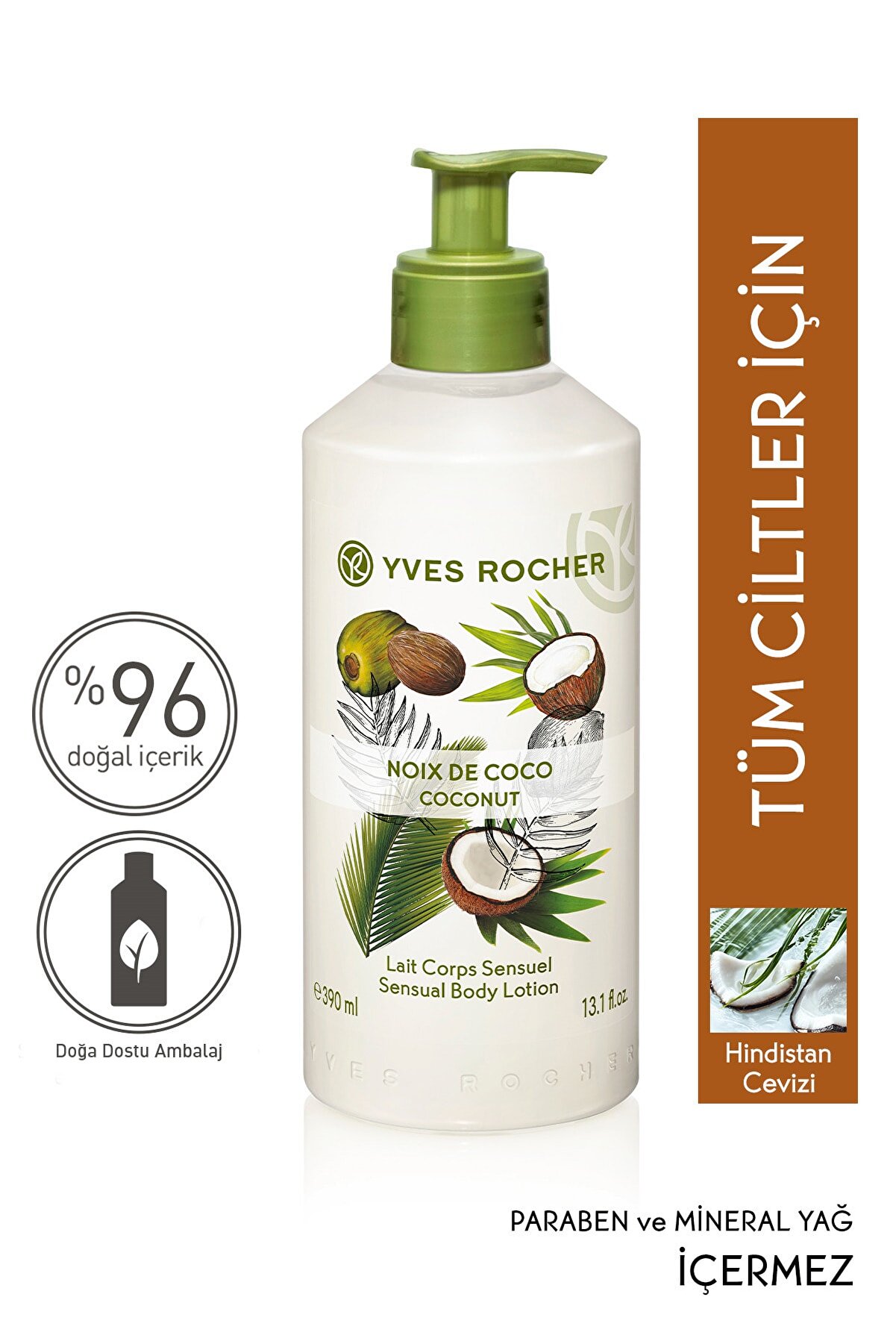 Yves Rocher Vücut Sütü - Hindistan Cevizi - 390 ml