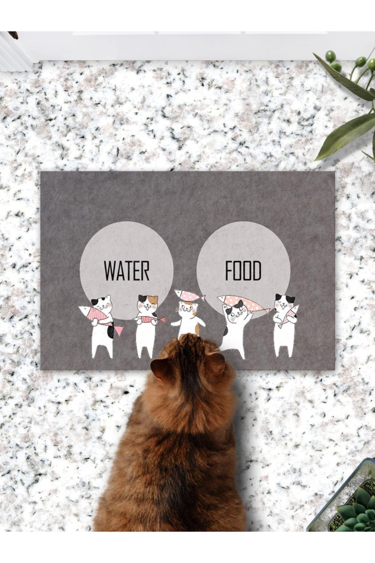Patipeti Cute Cats Kedi Köpek Mama Eğitim Paspası Ve Beslenme Altlığı