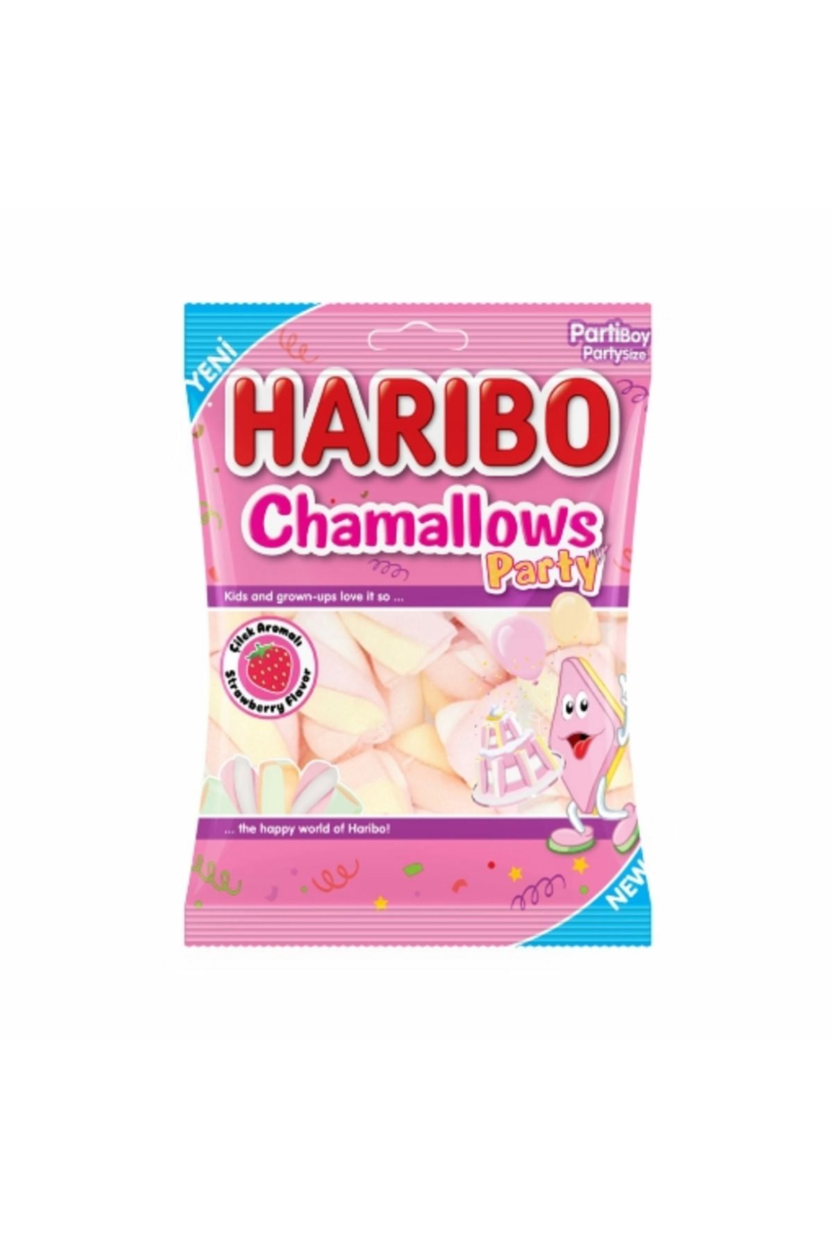 Haribo Chamallows Parti Çilek 150 Gr. (2'Lİ)