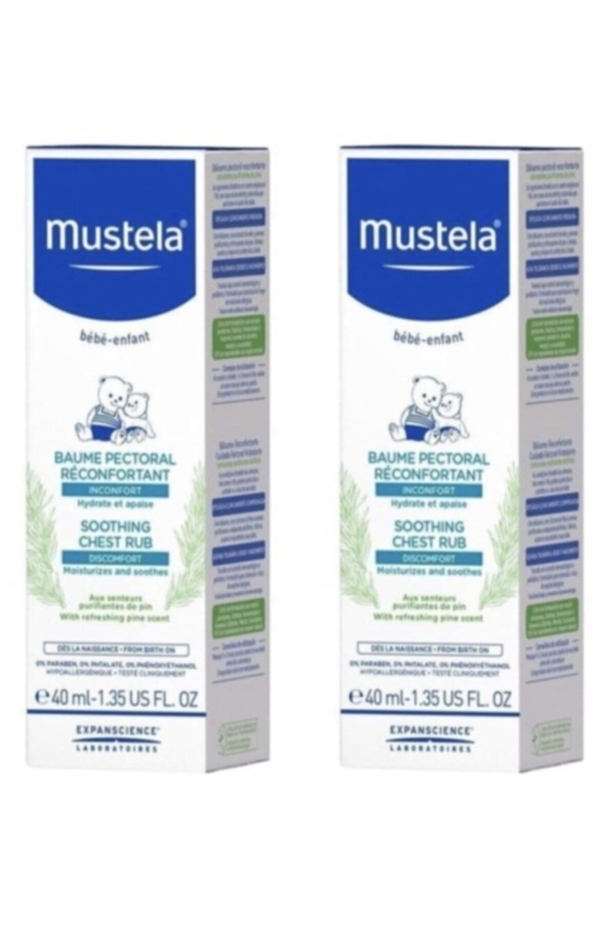 Mustela Soothing Chest Rub 40 ml 2 Adet