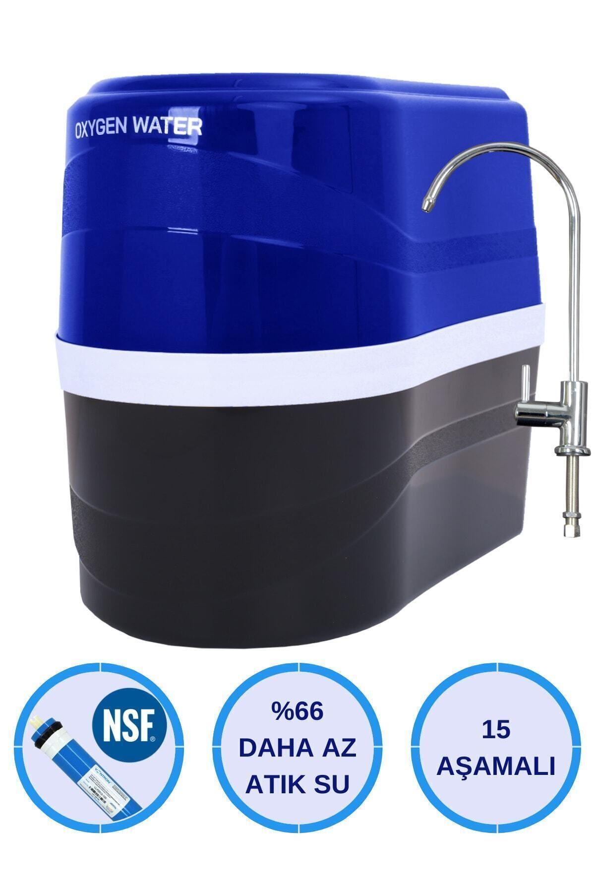 OXYGEN WATER Premium 15 Aşamalı Nsf Onaylı Antibakteriyel Çelik Su Tanklı Su Arıtma Cihazı