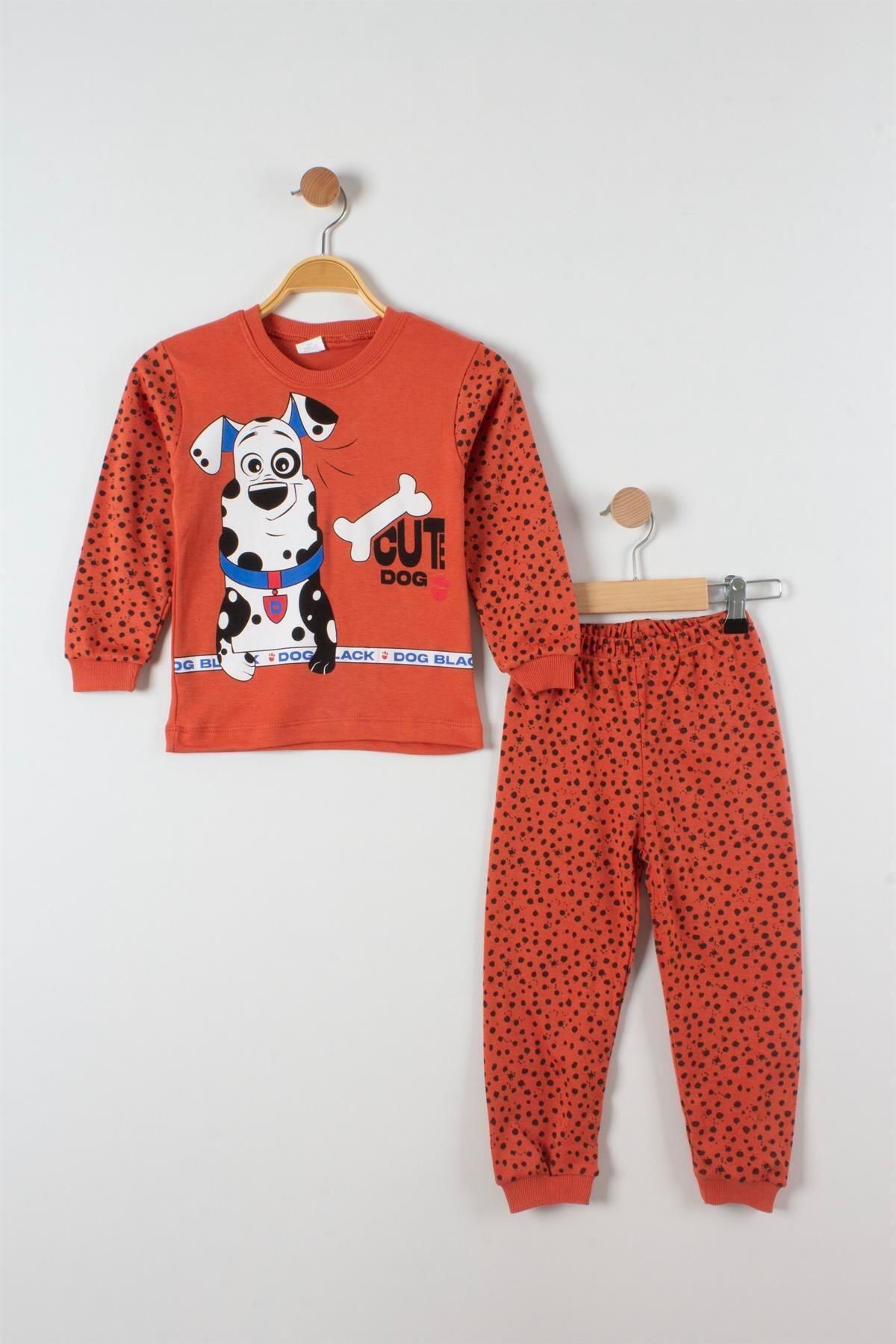TRENDİMİZBİR Mickey Mouse Baskılı Erkek Çocuk Pijama Takımı