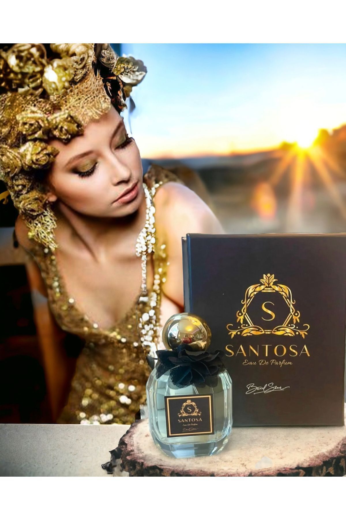 SANTOSA Kadın Niche Parfüm Etkileyici Beyaz Orkide Amber Misk Ve Taze Notalar Ithal 100ml Edp