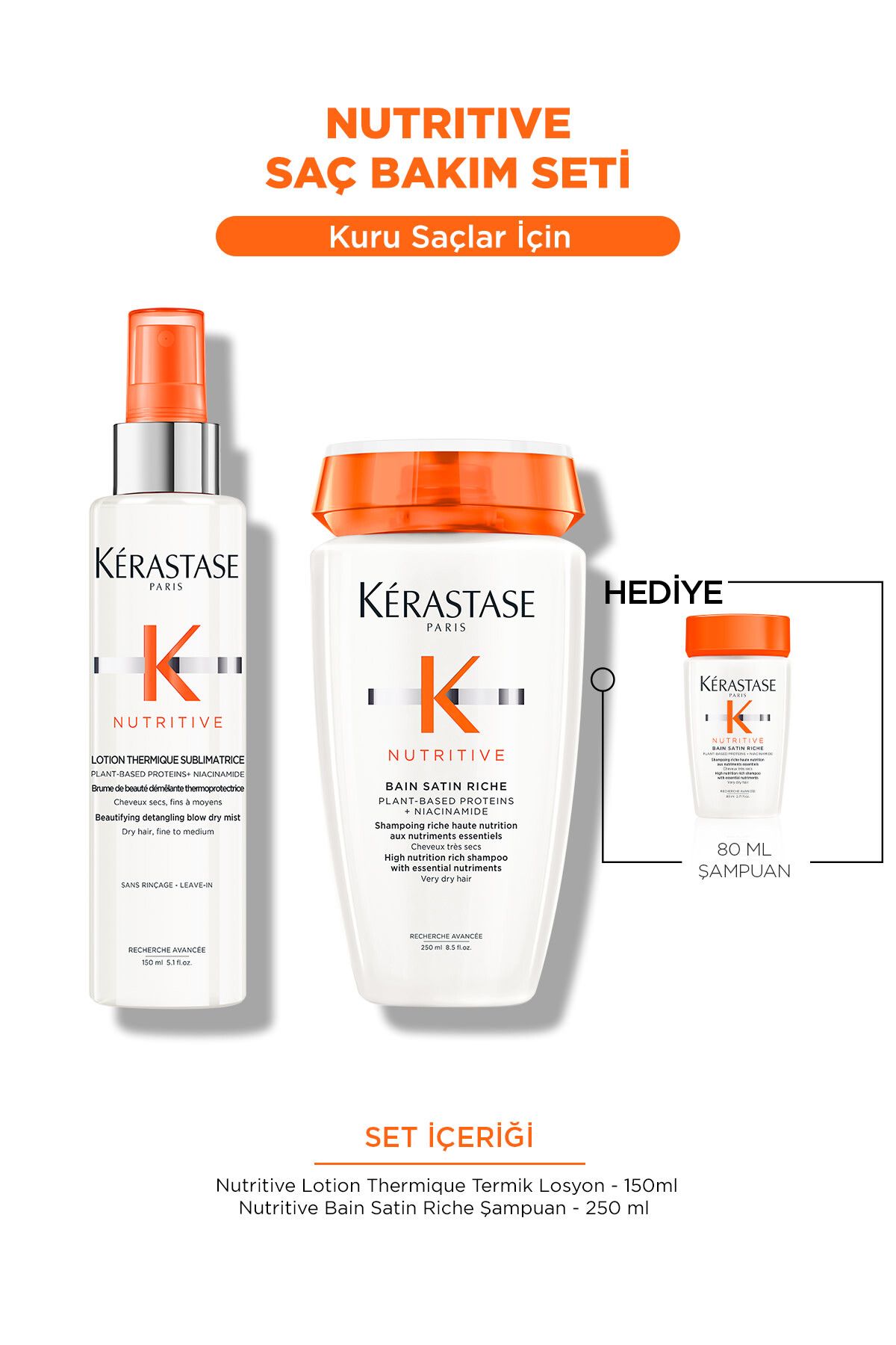 Kerastase Nutritive Saç Bakım Seti - Şampuan & Termik Losyon