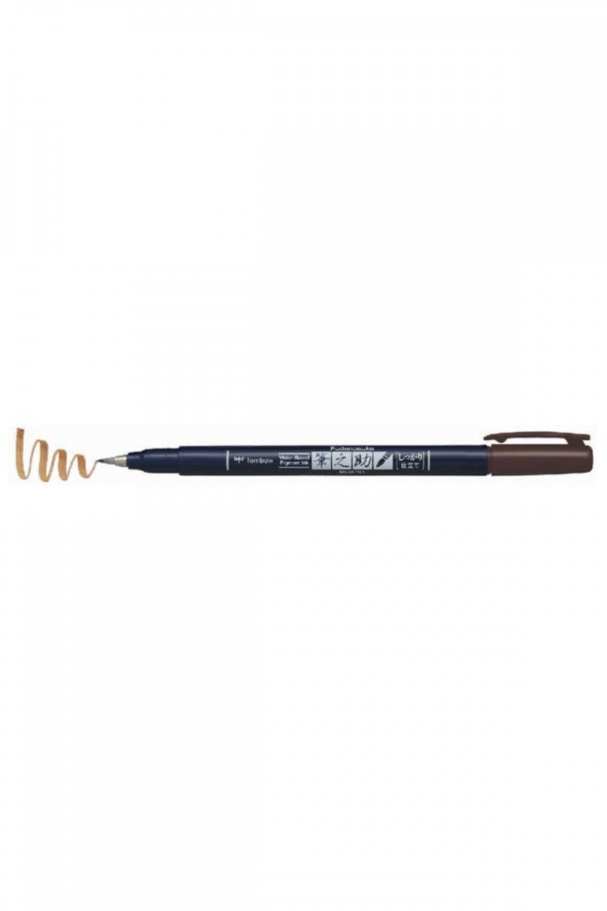 Tombow Fudenosuke Brush Pen Fırça Uçlu Kalem Sert Uç - Kahverengi