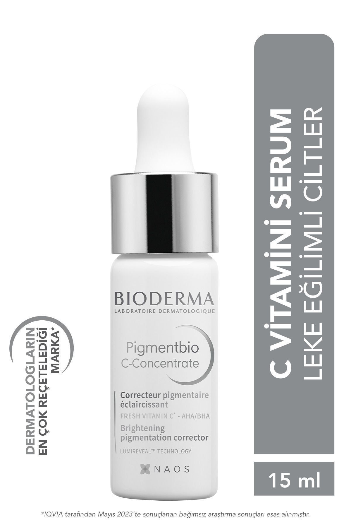 Bioderma Pigmentbio C-Concentrate C Vitamini İçeren Leke Karşıtı Cilt Tonu Eşitleyici Gece Serumu 15 ml