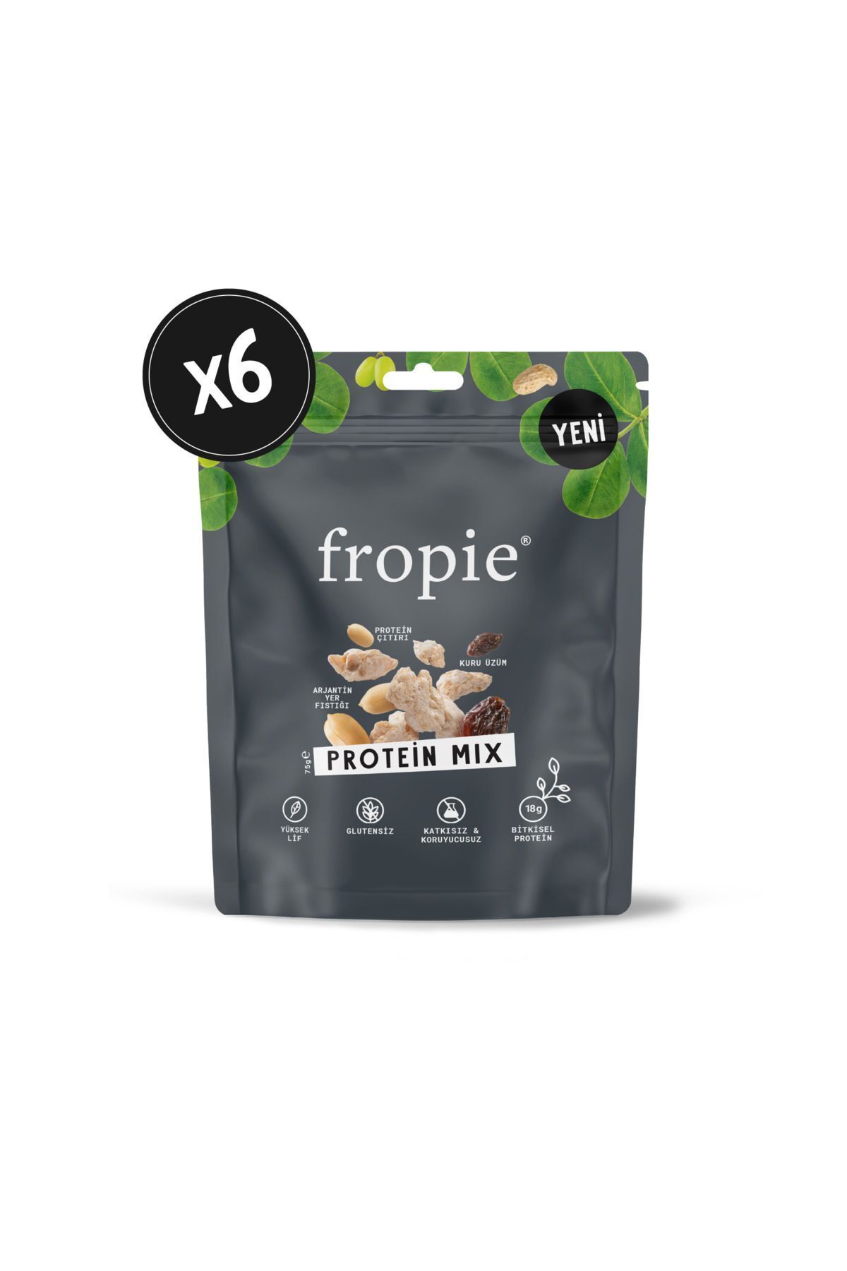 FROPİE Karışık Kuruyemiş - Protein Mix 75 gr x 6 Adet
