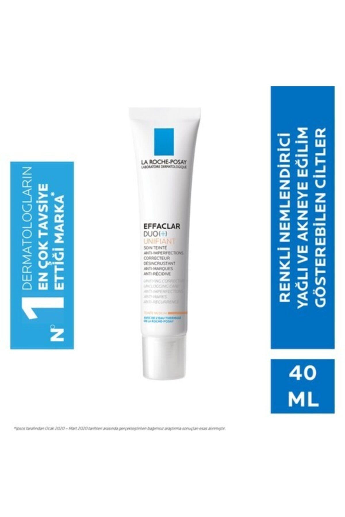 La Roche Posay La Roche-posay Effaclar Duo(+) Bakım Kremi Akneye Eğilim Gösteren Ciltler Renkli Orta 40ml