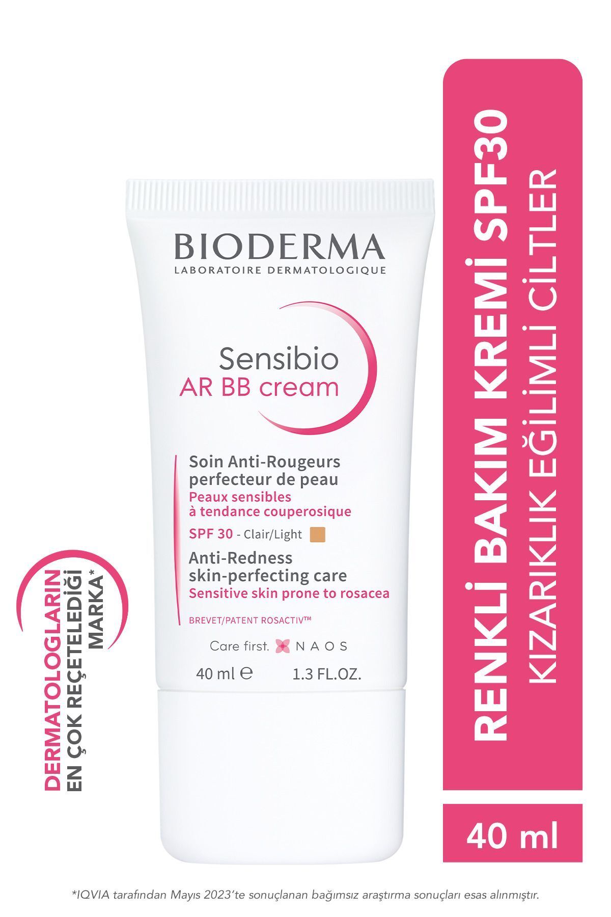 Bioderma Sensibio Ar BB Spf30 Hassas Ciltler Kızarıklık Karşıtı Güneş Koruyuculu Renkli Bakım Kremi 40 ml