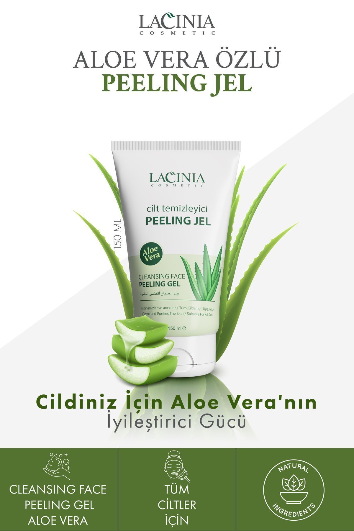 Lacinia Aloe Vera Özlü Peeling Jel 150 Ml