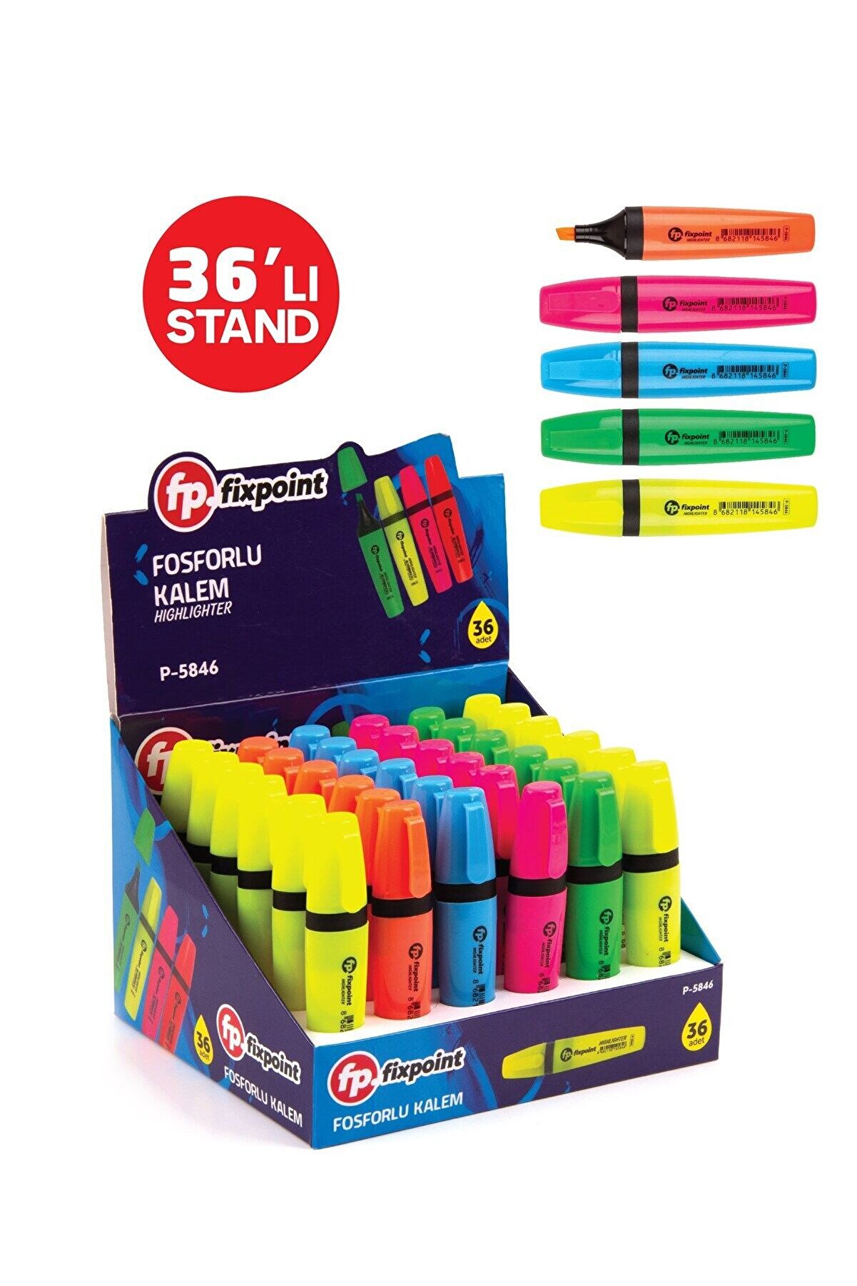 Fixpoint FixPoint Fosforlu Kalem FixPoint P-5846 36lı Stand Fiyatı, Yorumları ...