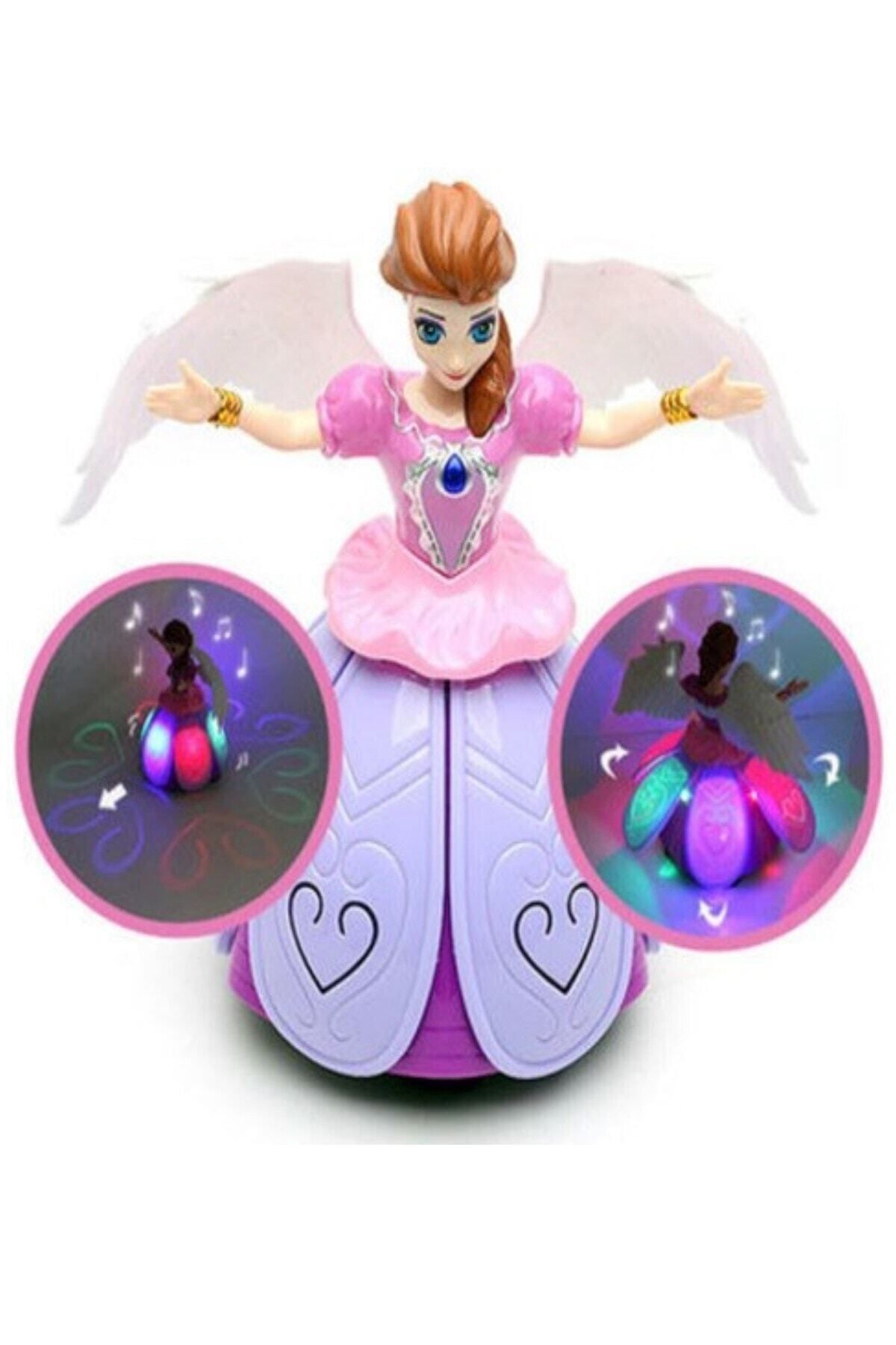 Brother Toys Frozen Elsa Angel Girl Dans Eden Sesli Işıklı Şarkı Söyleyen Pilli Oyuncak Bebek