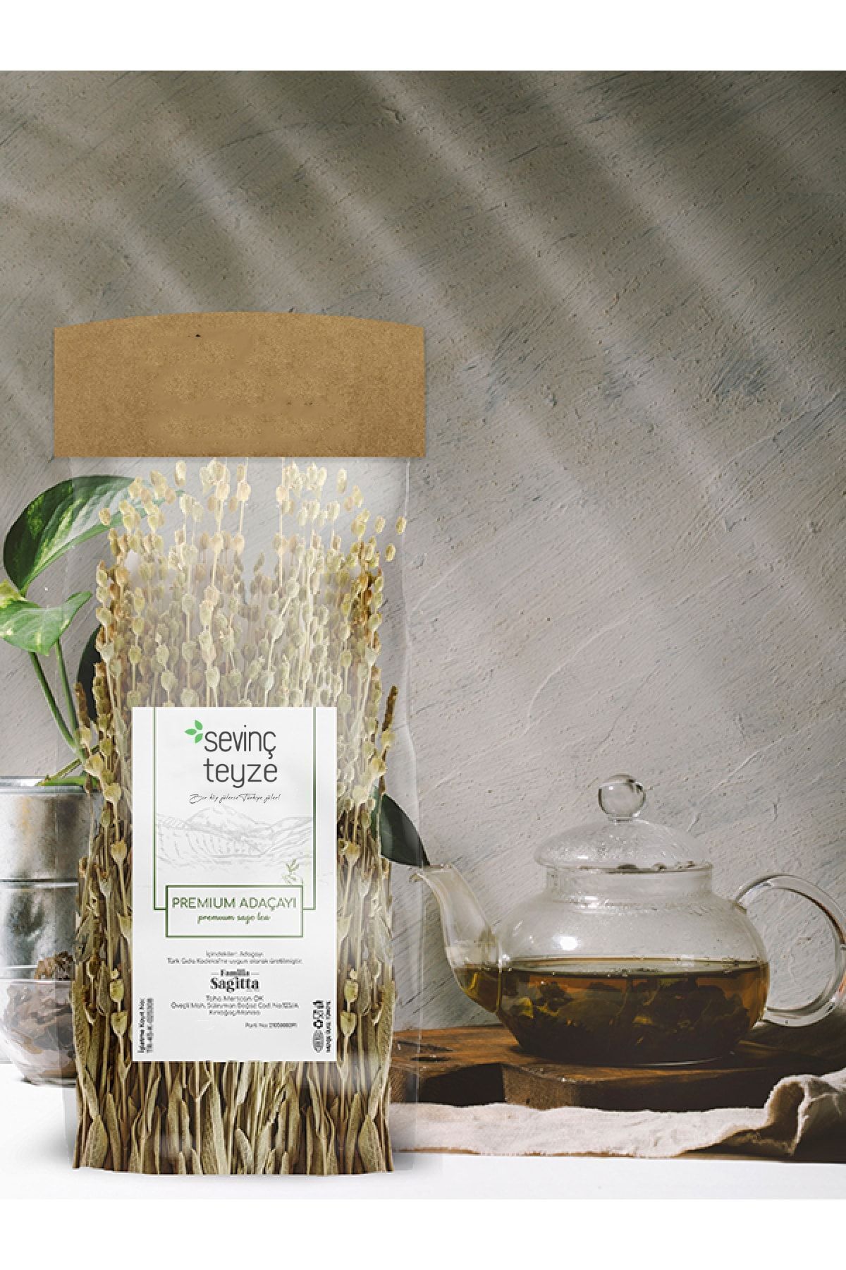 Organik Teyze Sevinç Teyze Premium Adaçayı, Sage Tea, Salvia Officinalis 30 G.