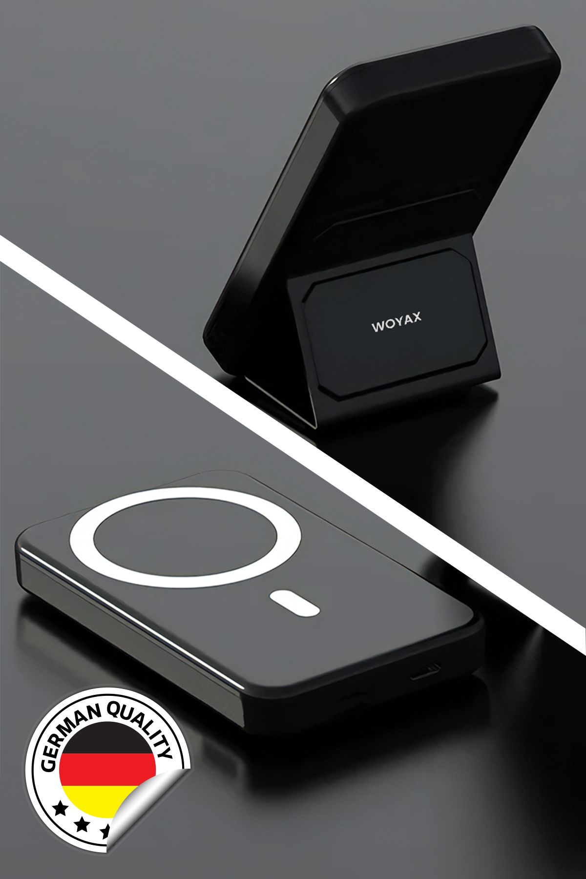 Woyax By Deji Magsafe Powerbank 10000 Mah Standlı 20w Hızlı Taşınabilir Şarj Cihazı Iphone - Android Siyah
