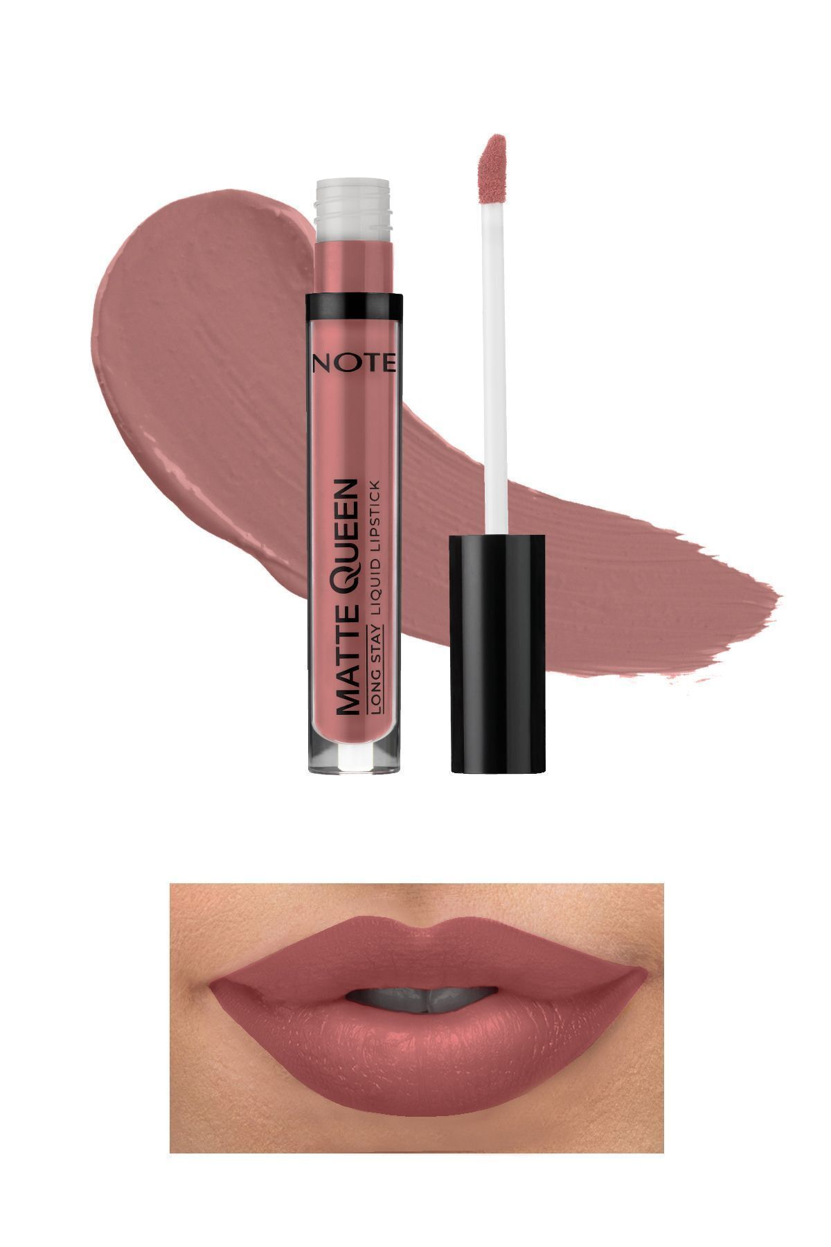 Note Cosmetics Matte Queen Lipstick Kalıcı Likit Ruj 02 Ruby Chocolate - Pembe