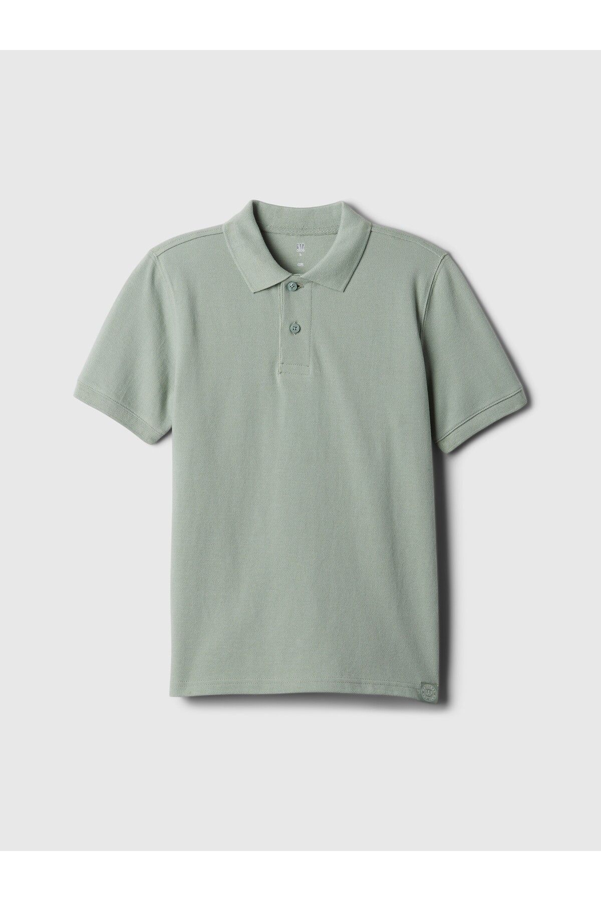 GAP Erkek Çocuk Yeşil Pique Polo Yaka T-Shirt