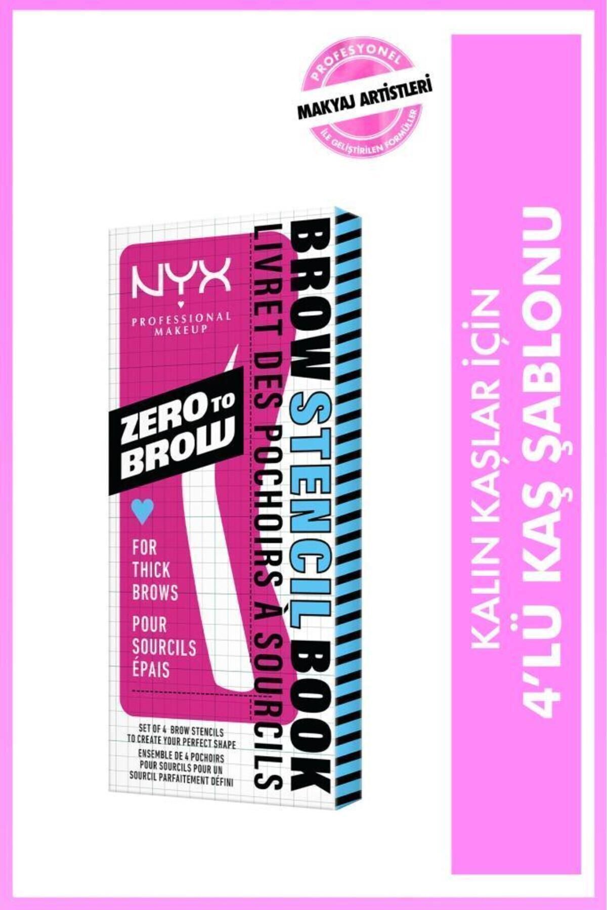 NYX Professional Makeup Zero to Brow Kalın Kaşlar için Kaş Şablonu - Thick Brow