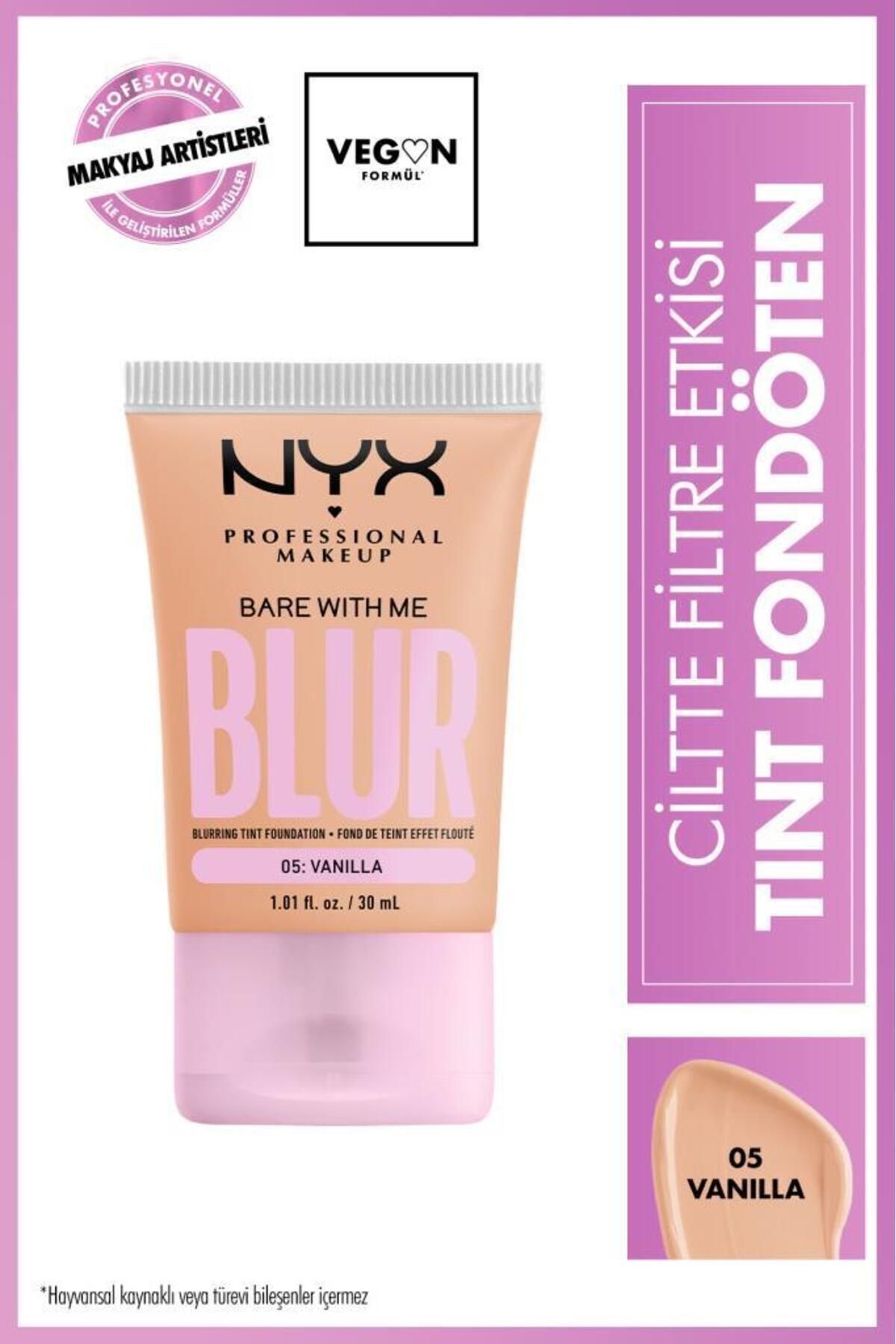 NYX Professional Makeup Blur Tint Ciltte Filtre Etkili Fondöten - 05 Vanilla & & Marshmellow Soothing Primer Makyaj Bazı