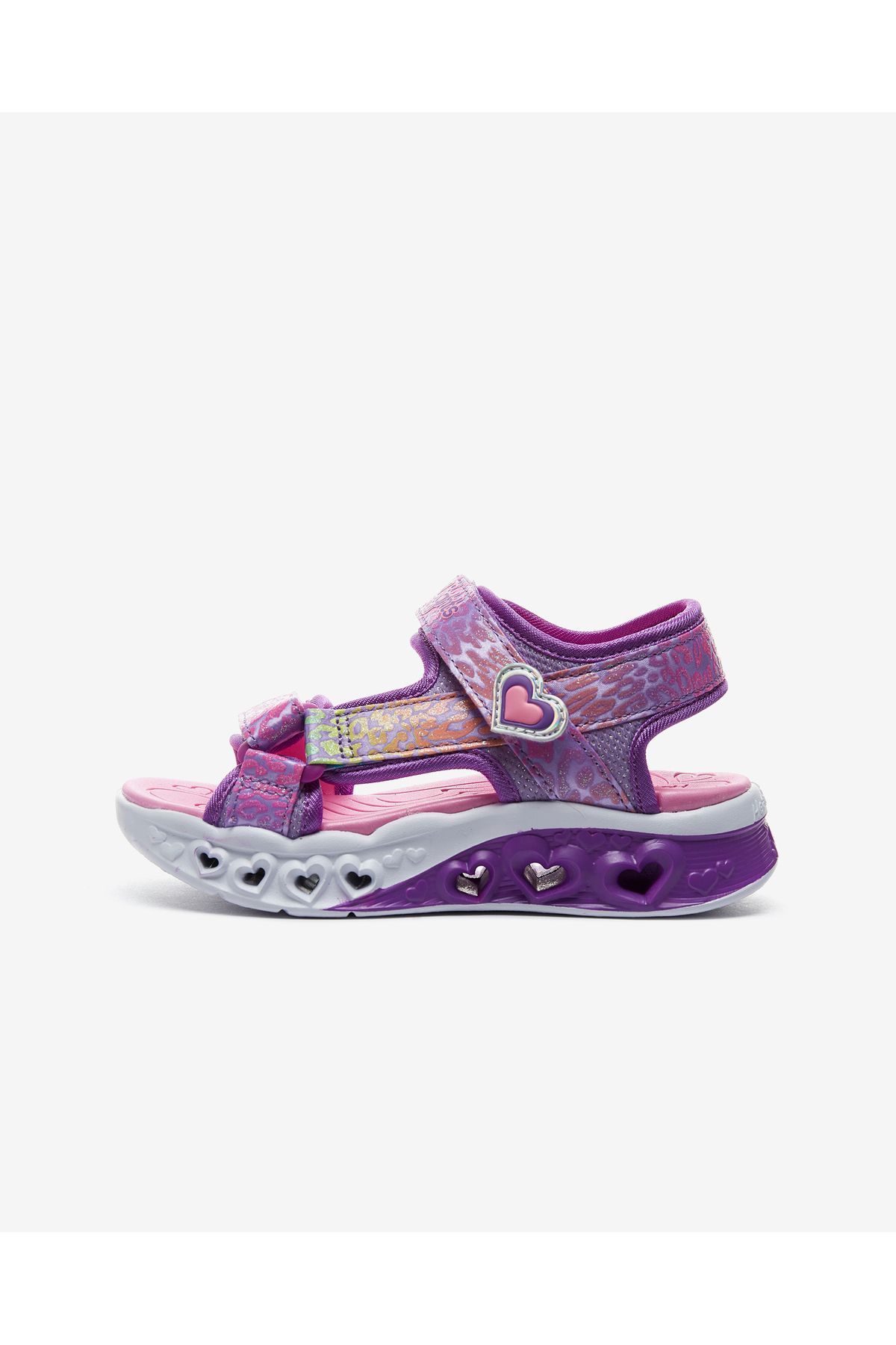Skechers Flutter Hearts Sandal Büyük Kız Çocuk Mor Işıklı Sandalet 302967l Lvmt