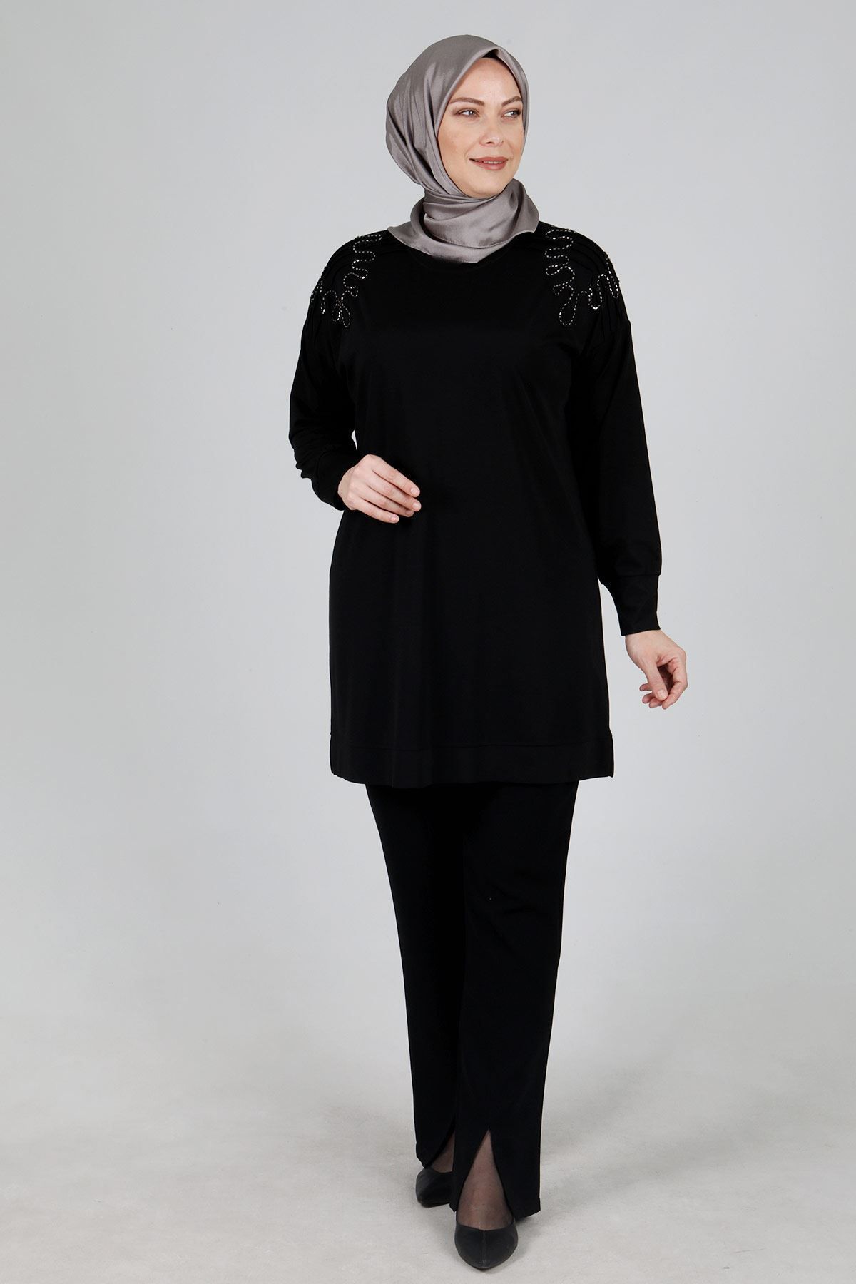 ottoman wear OTW20100 Büyük Beden Tunik Siyah