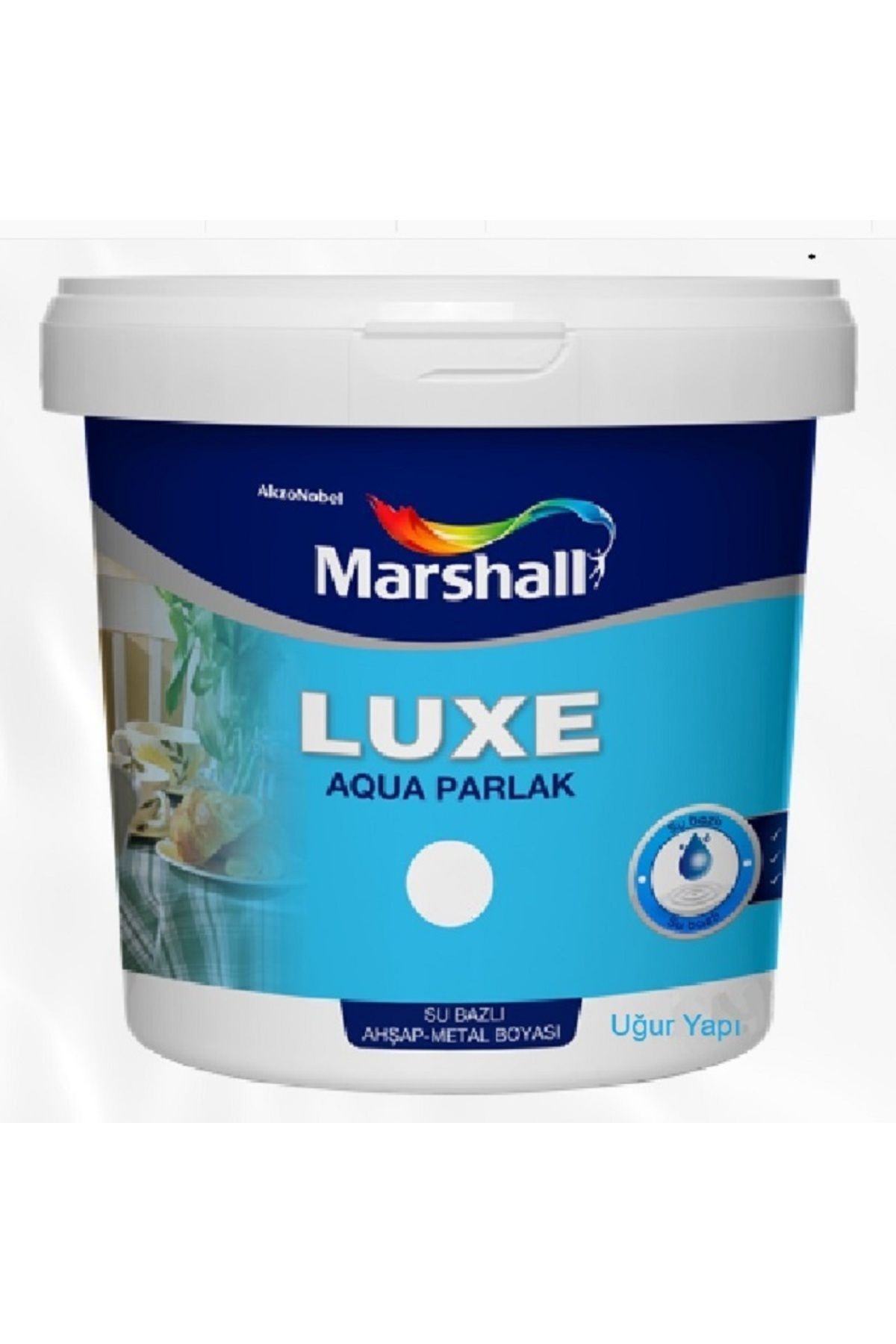 Marshall Aqua Luxe Su Bazlı Parlak Akrilik Esaslı Dekoratif Boya 0,75 Lt BEYAZ