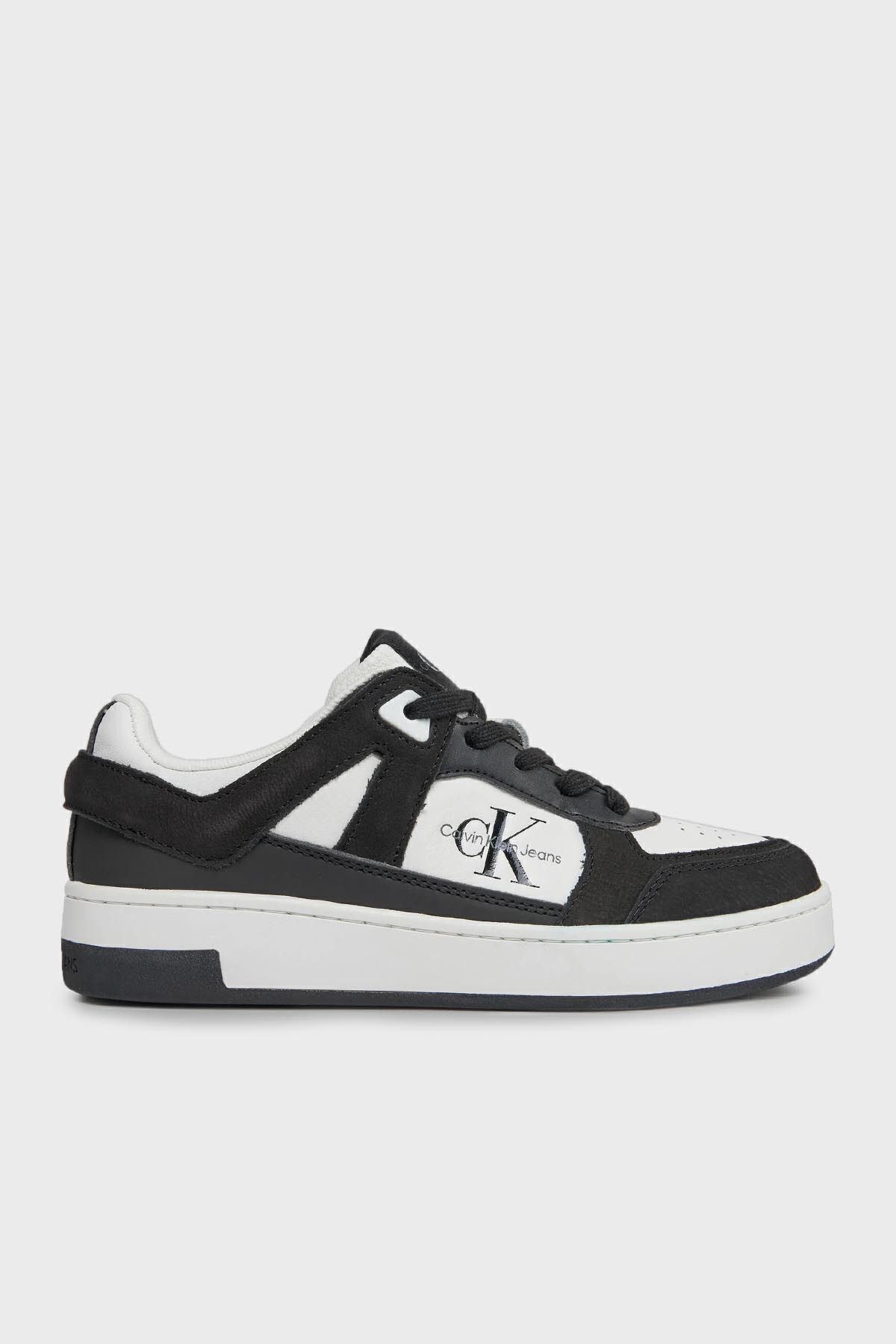 Calvin Klein Logolu Deri Sneaker Ayakkabı YW0YW013010GM AYAKKABI YW0YW01301 0GM