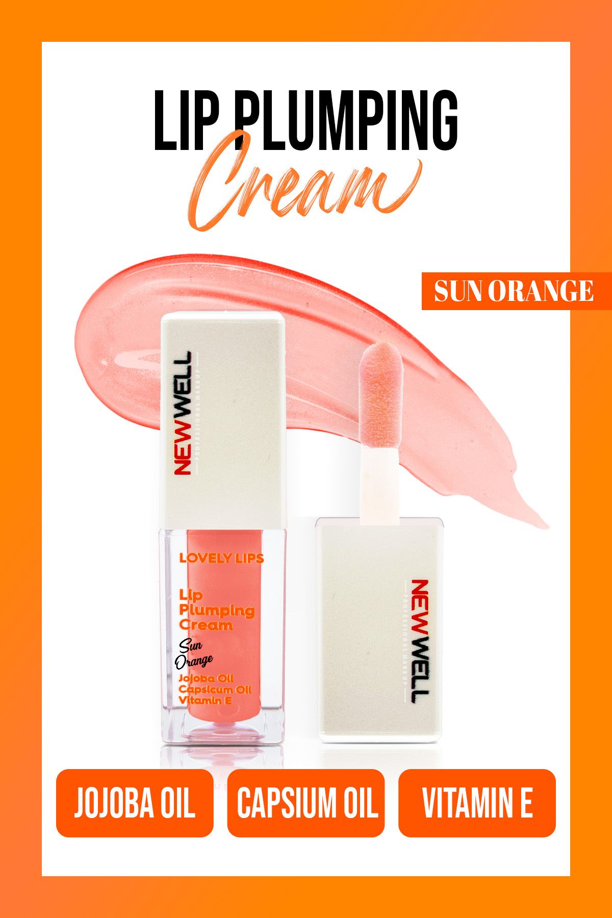 New Well Lip Plumping Cream Sun Orange Dudak Dolgunlaştırıcı Krem 5 ML