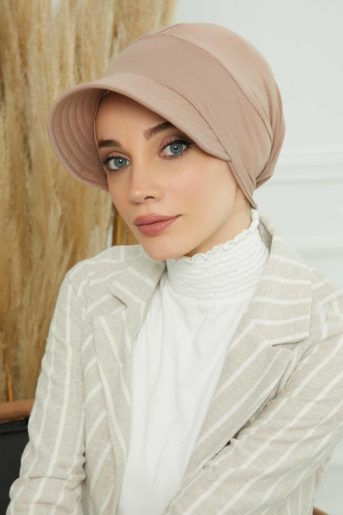 Aisha's Design Siperlikli Penye Şapka Bone,b-73