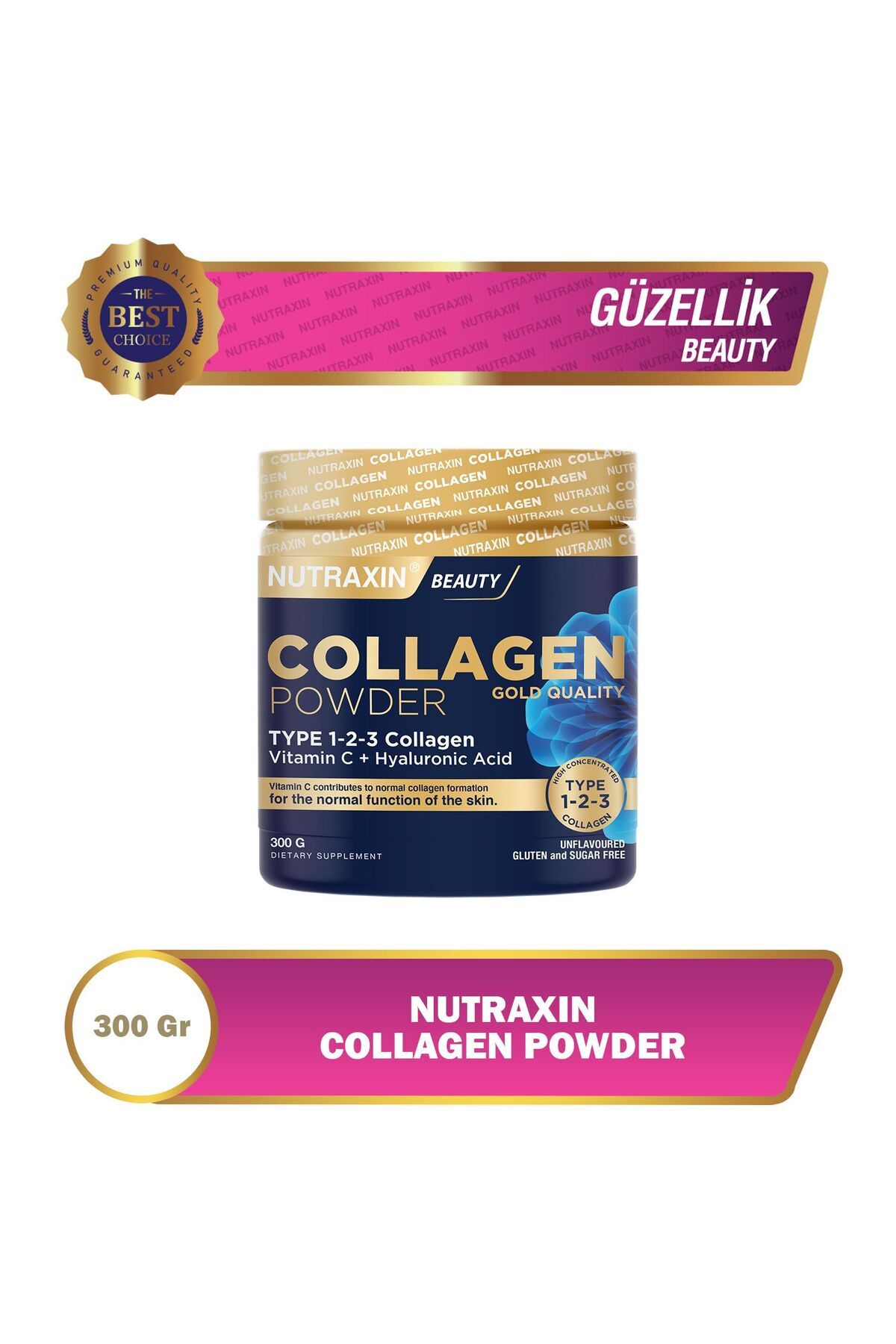 Nutraxin Beauty Collagen Powder Gold Quality 300 gr