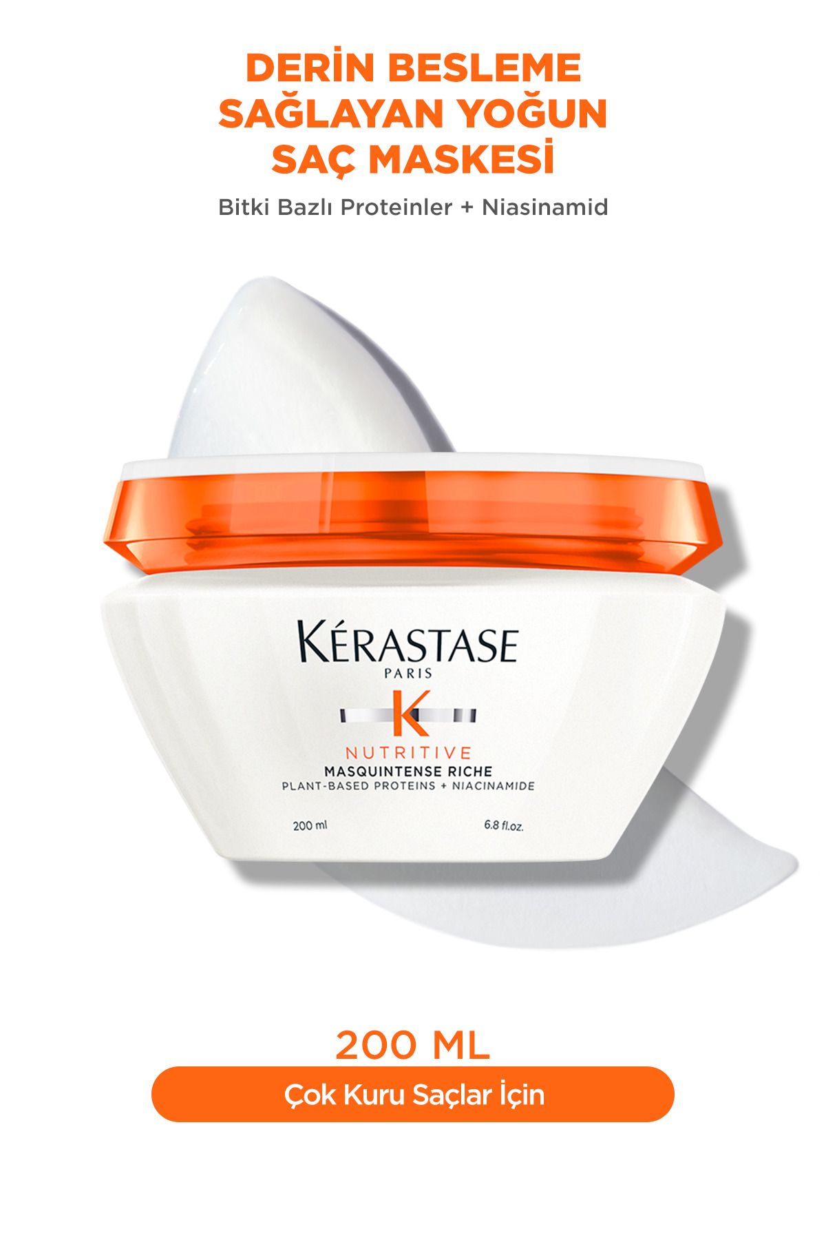 Kerastase Nutritive Masquintense Riche Derin Besleme Sağlayan Yoğun Saç Maskesi 200 ml