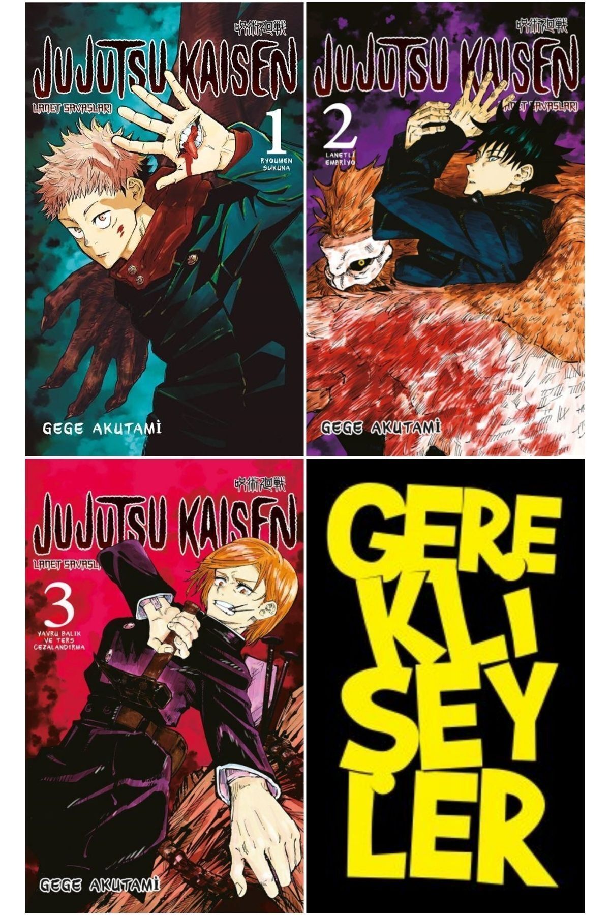 Gerekli Şeyler Yayıncılık Jujutsu Kaisen 1 -2-3 manga seti