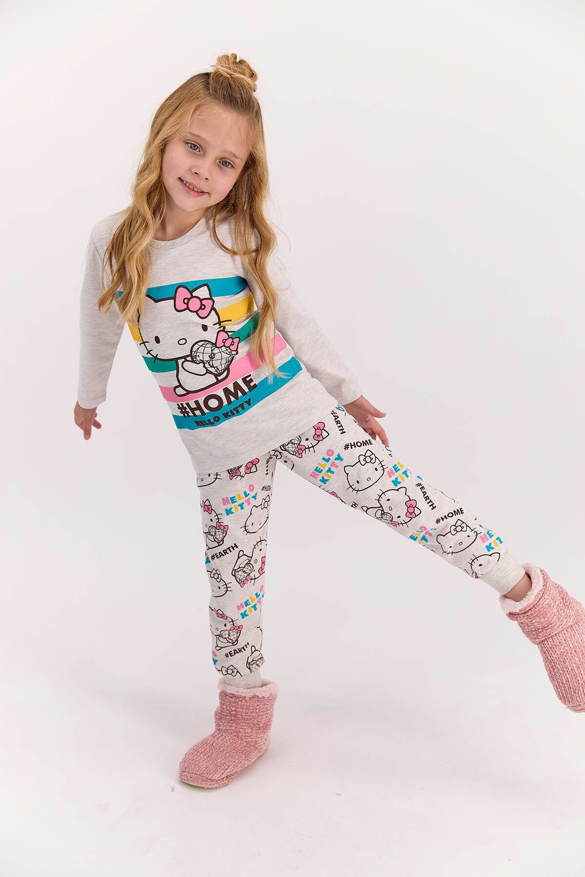 Hello Kitty Lisanslı Home Bejmelanj Kız Çocuk Pijama Takımı