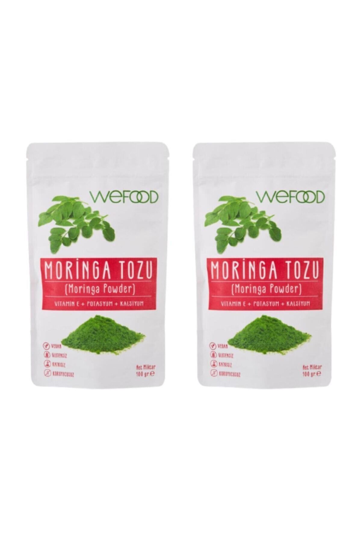 Wefood Glütensiz Vegan Katkısız Moringa Tozu 100 Gr 2 Adet