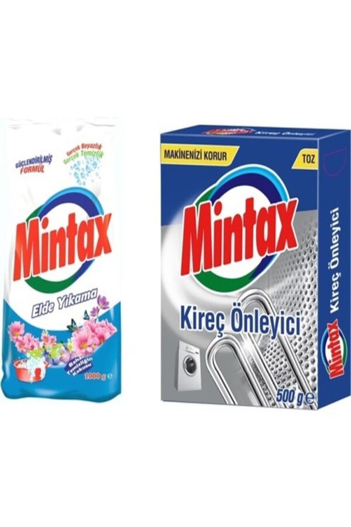 Mintax Elde Yıkama Toz Deterjan 1 kg + Mintax Kireç Önleyici 500 gr