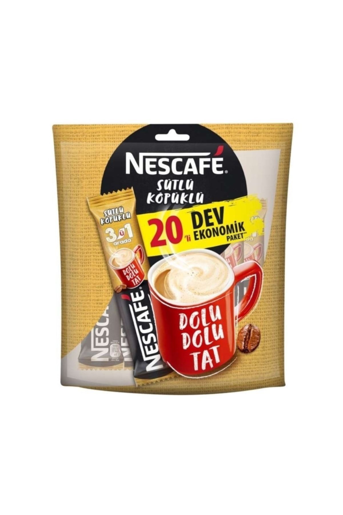 Nescafe Sütlü Köpüklü 3'ü 1 Arada 20'li Dev Ekonomik Paket